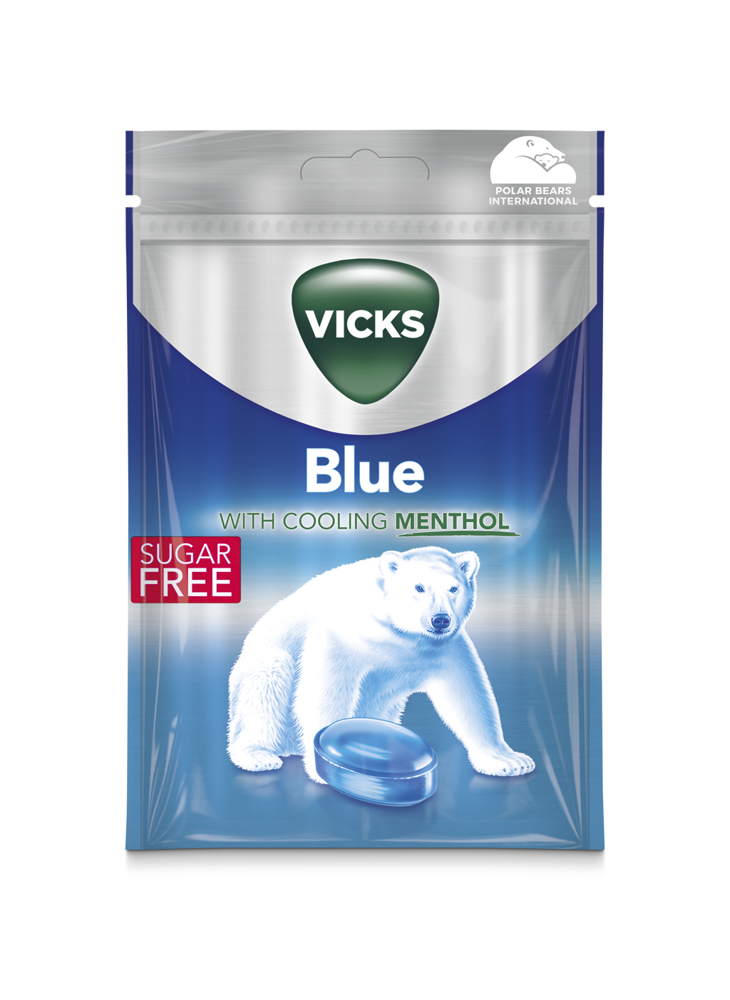 Vicks Blue sokeriton kurkkupastilli 72g