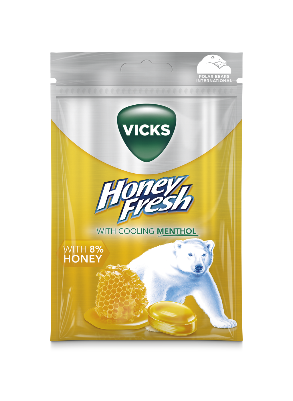 Vicks Honey fresh kurkkupastilli 72g