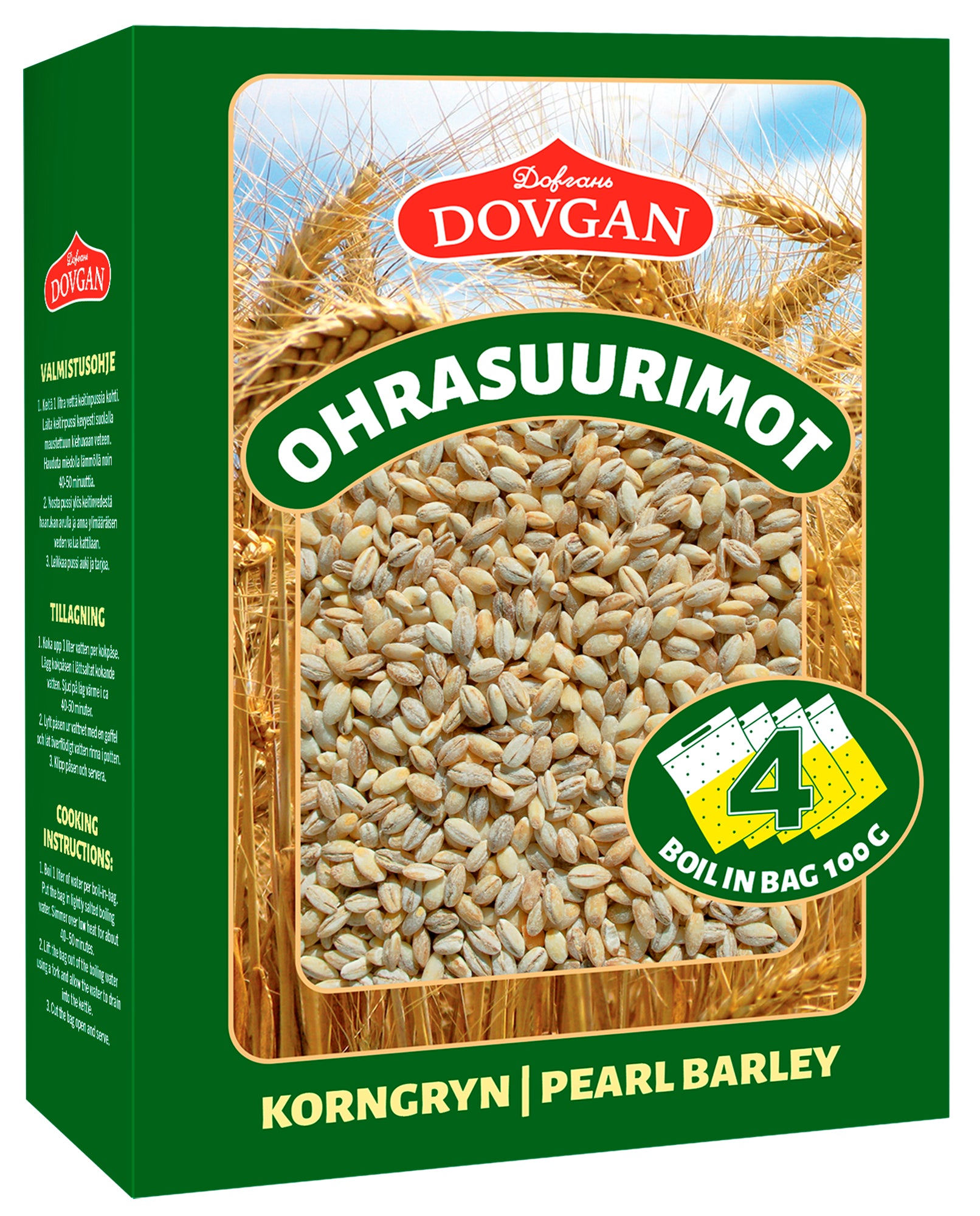 Dovgan Ohrasuurimot keitinpussissa 4*100g