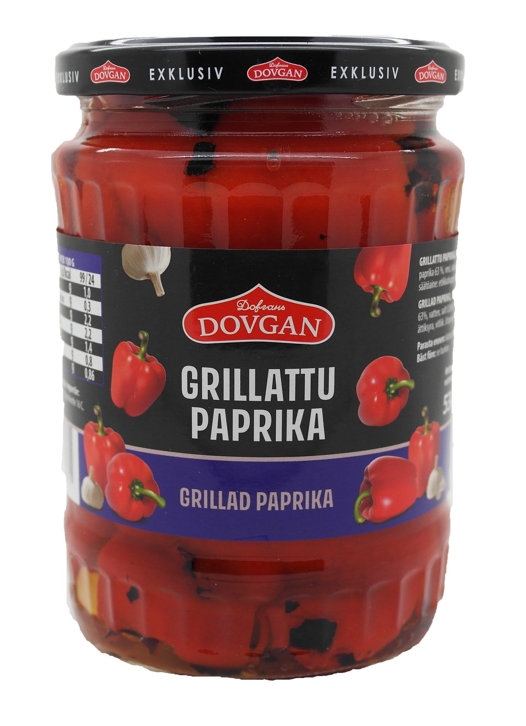 Dovgan Grillattu paprika 530/295g