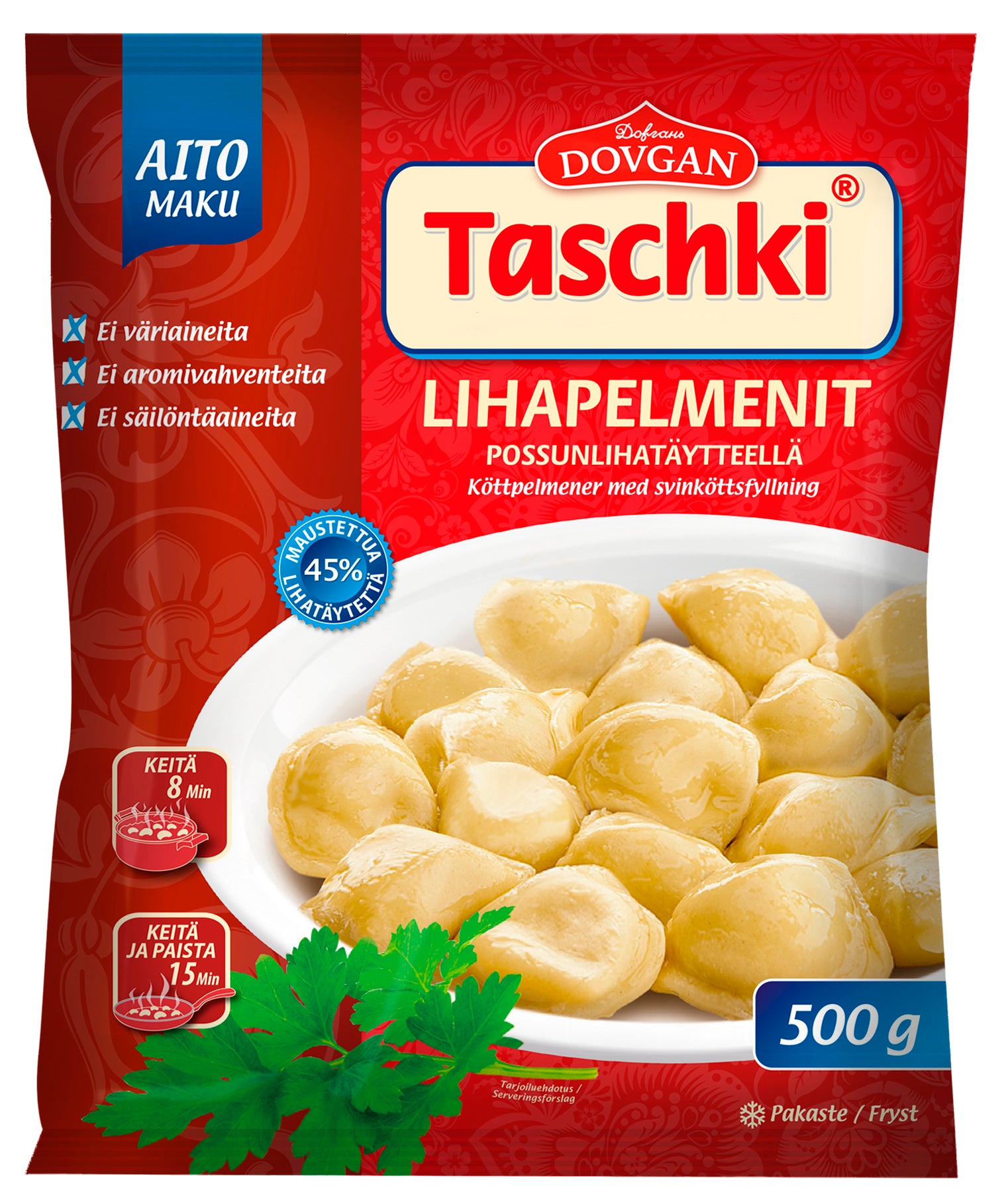 Taschki Lihapelmenit possunlihatäytteellä 500g