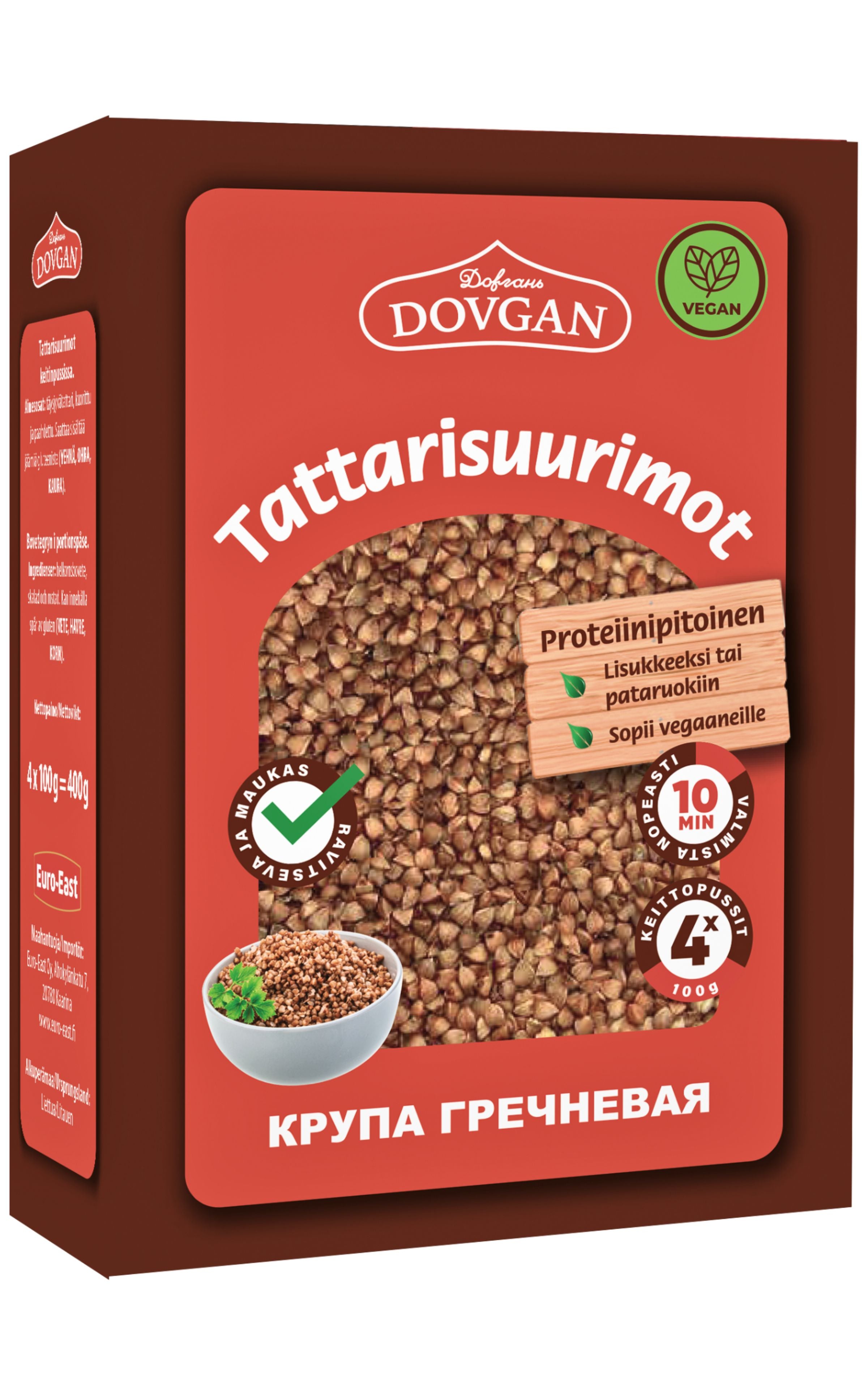 Dovgan Tattarisuurimot 4*100g annospussi