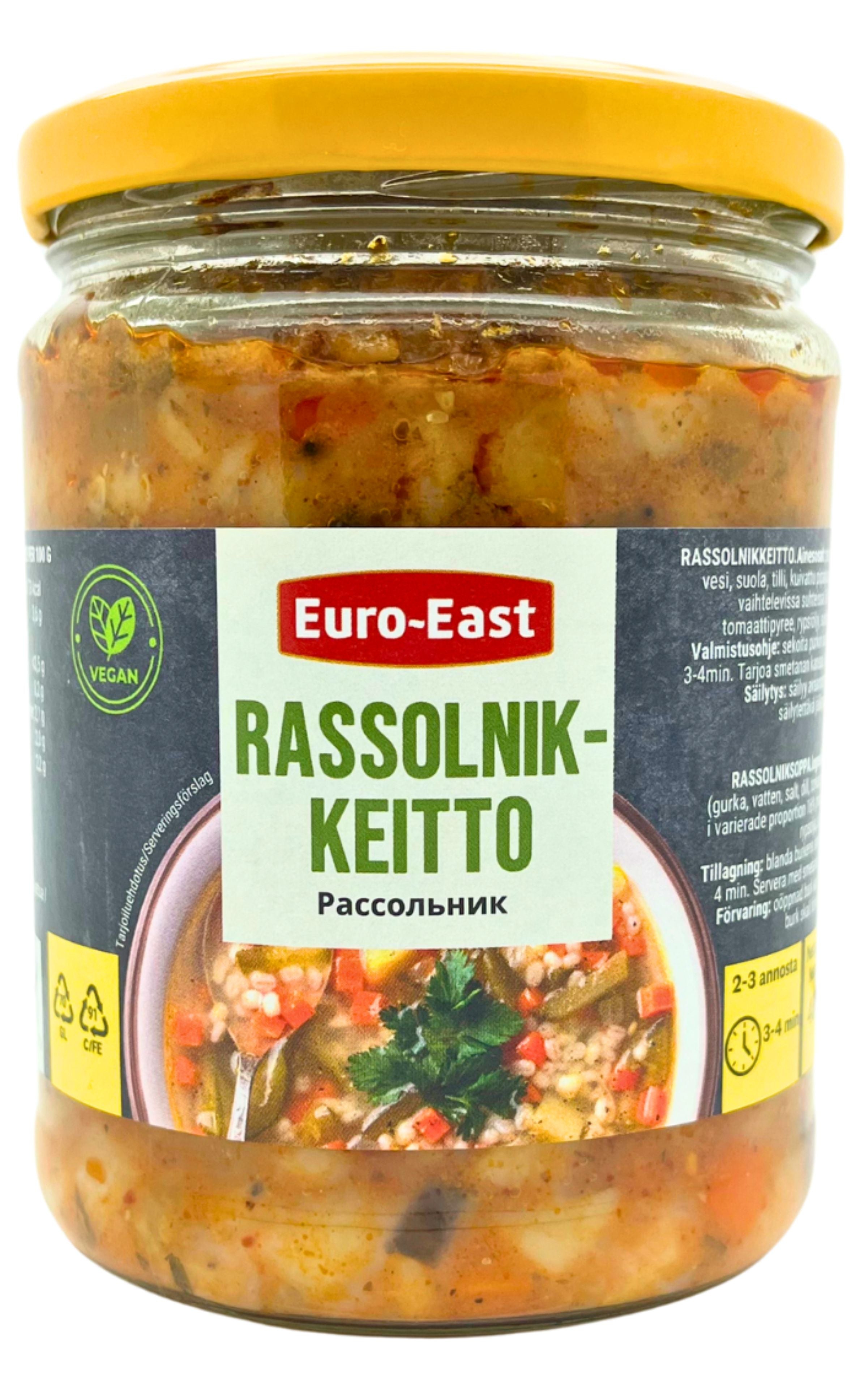 Euro-East Rassolnikkeitto perunalla ja suolakurkulla 480 g