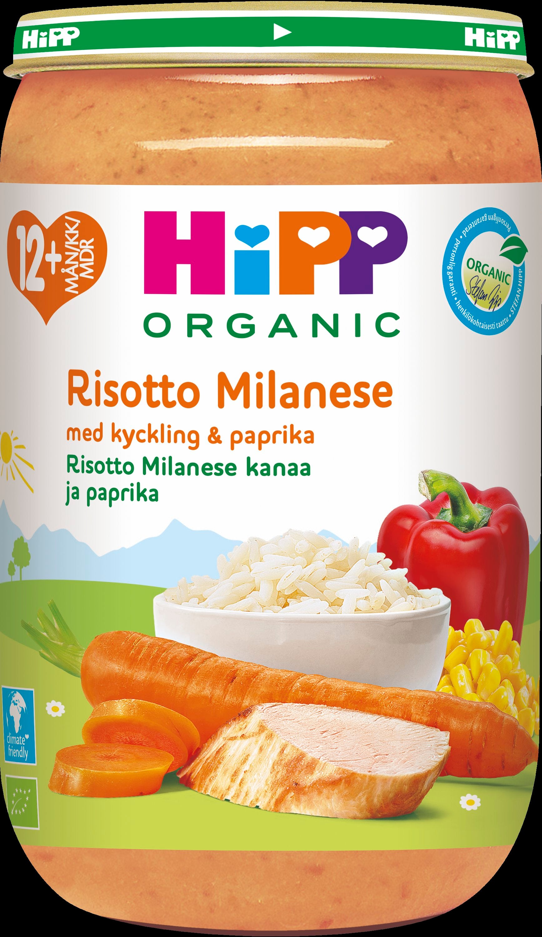HiPP 250g Luomu Risotto Milanais&amp;Kana 12kk