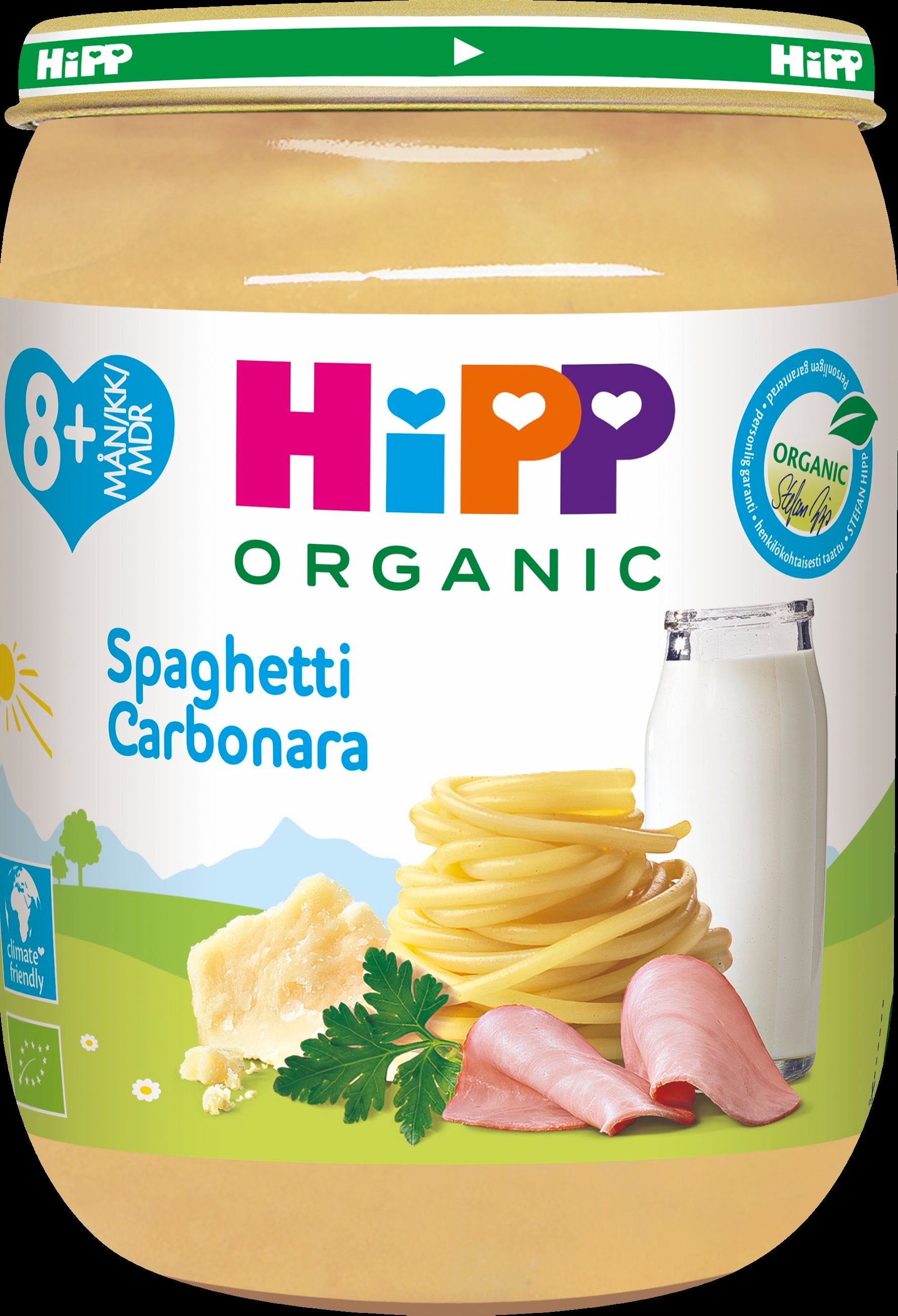 HiPP 190g Luomu Spaghetti Carbonara 8kk