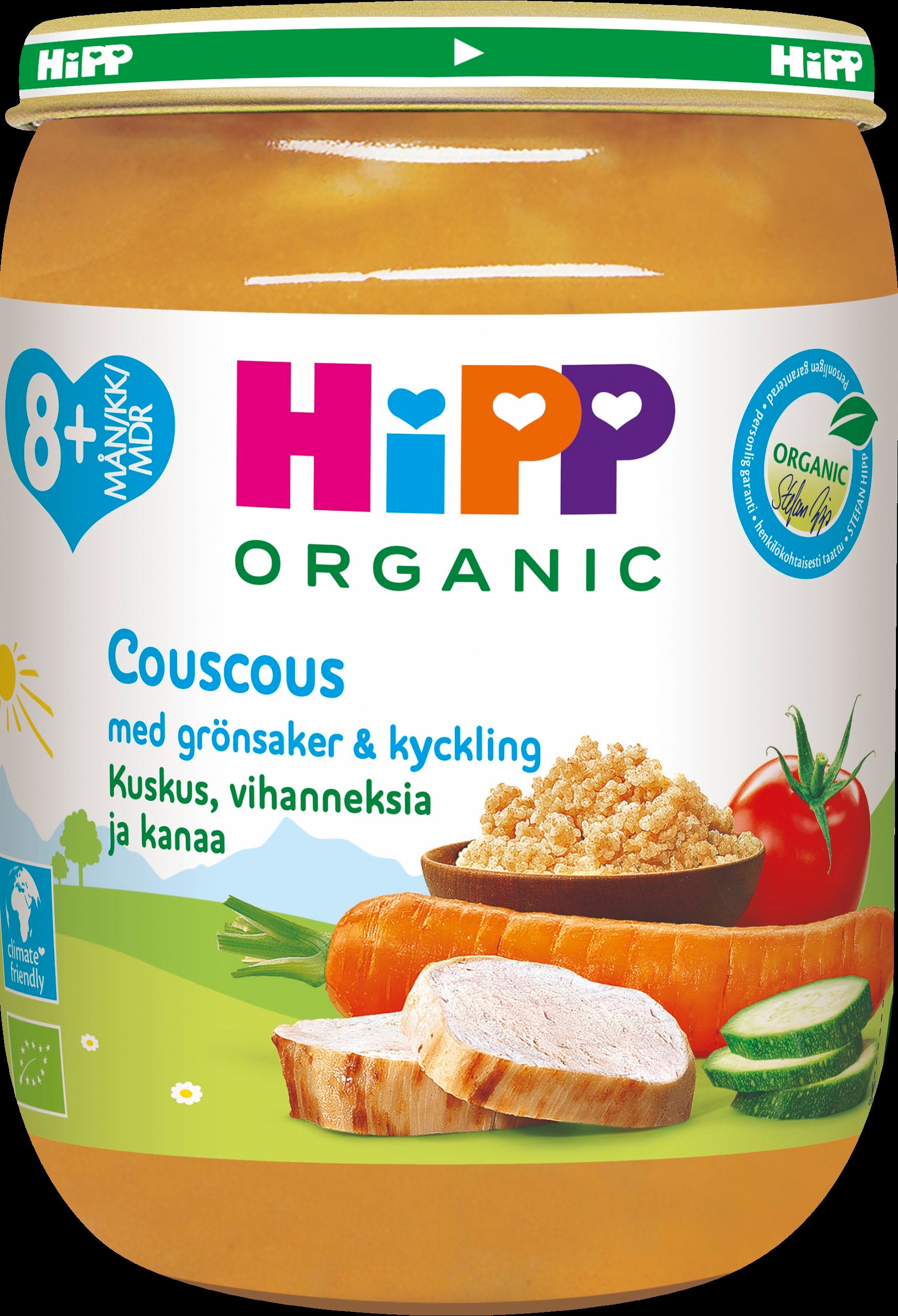 HiPP 190g Luomu Couscous, kasviksia ja kanaa 8kk
