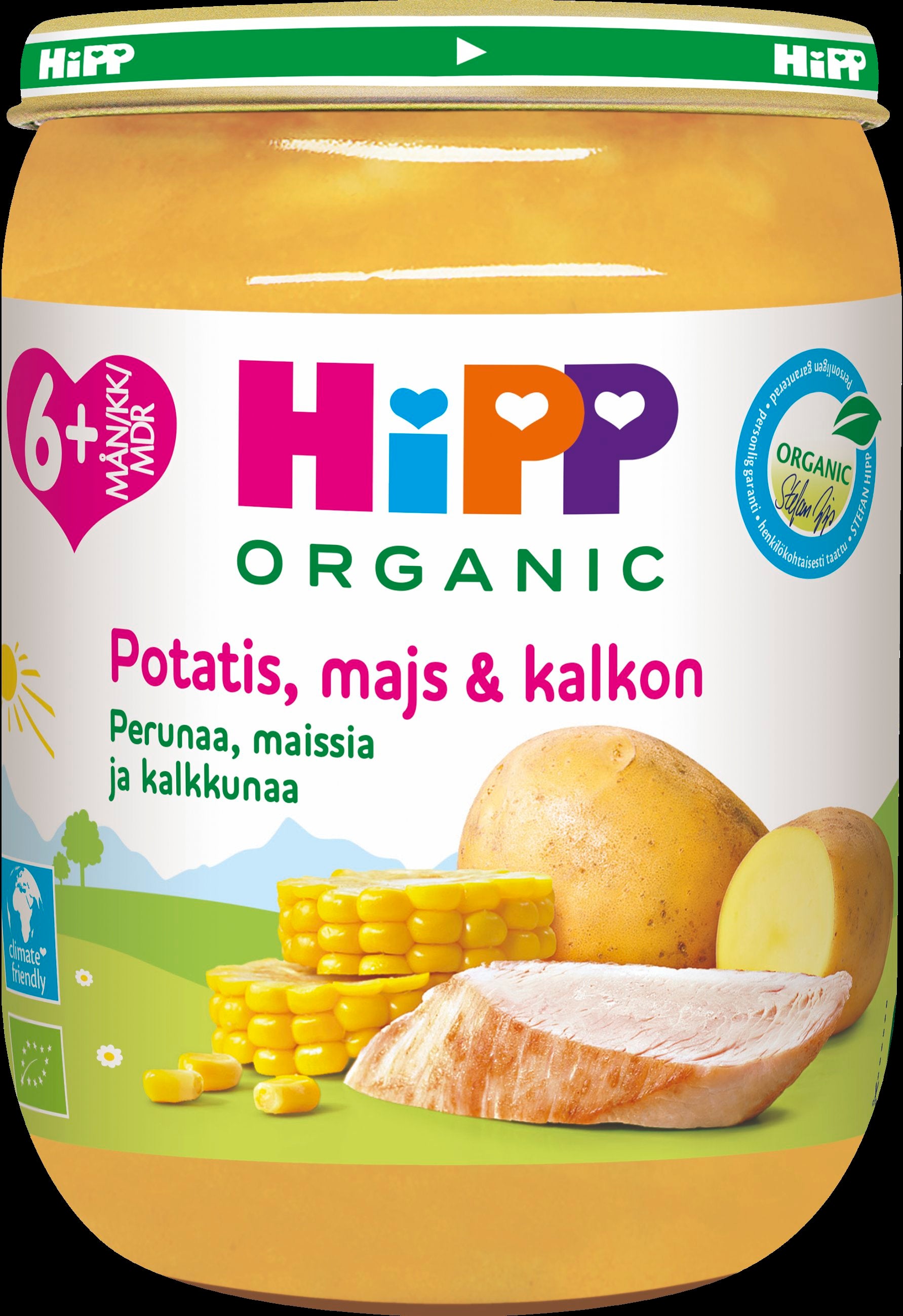 Hipp 190g Luomu Perunaa, maissia & kalkkunaa 6kk