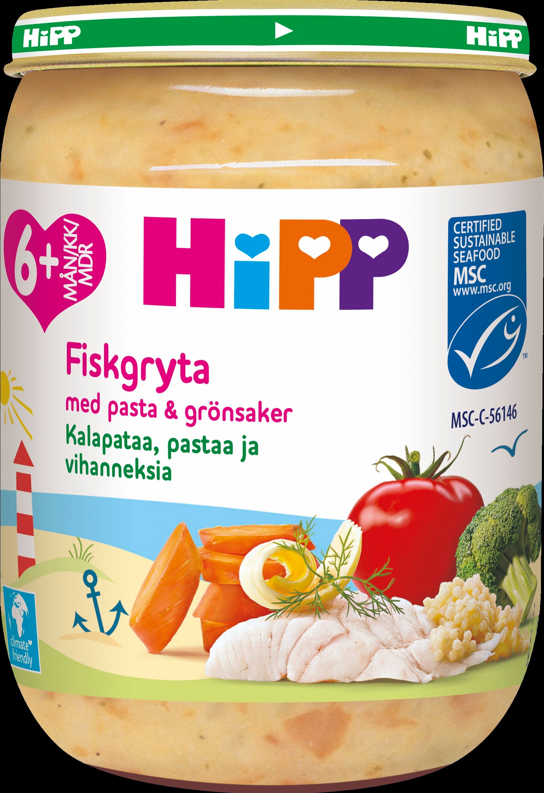 HiPP 190g Kalapataa, pastaa ja vihanneksia 6kk