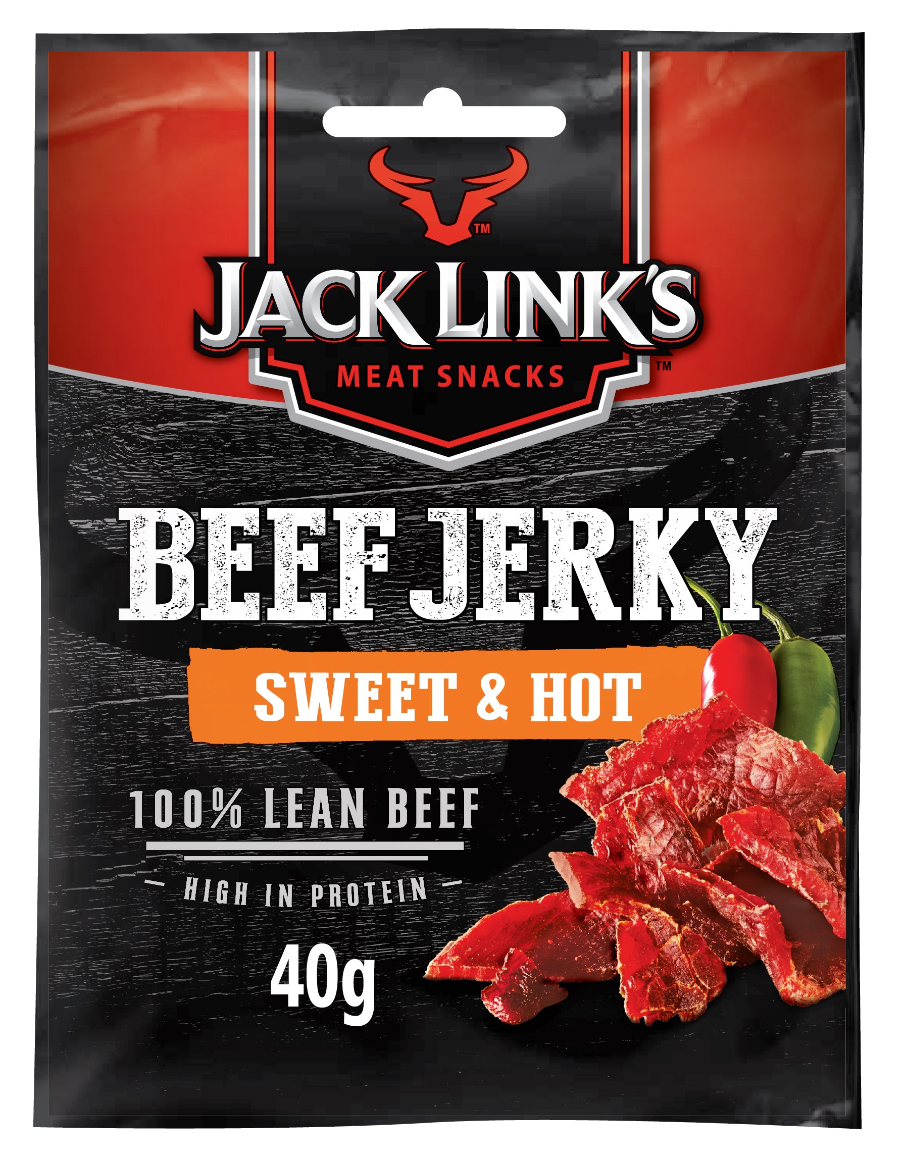 Jack Link's Beef Jerky Sweet&Hot maustettuja ja kuivattuja naudanlihasuikaleita 40g