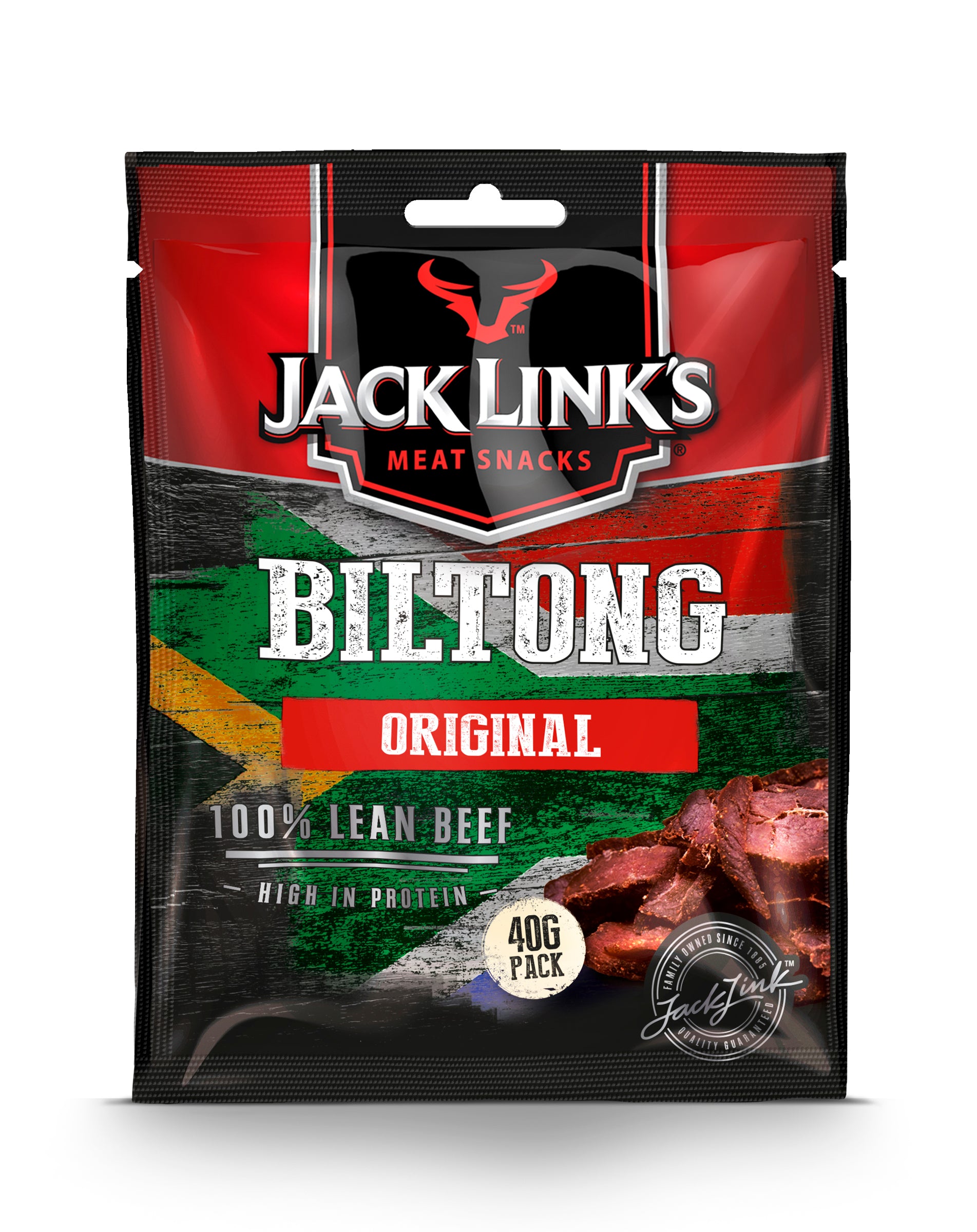 40g Jack Link's Biltong Original Ilmakuivattu, marinoitu, maustettu ja viipaloitu naudanliha