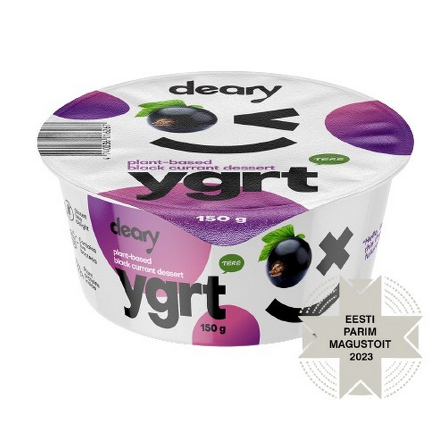 Deary Kasvipohjainen mustaherukkajälkiruoka, 150g