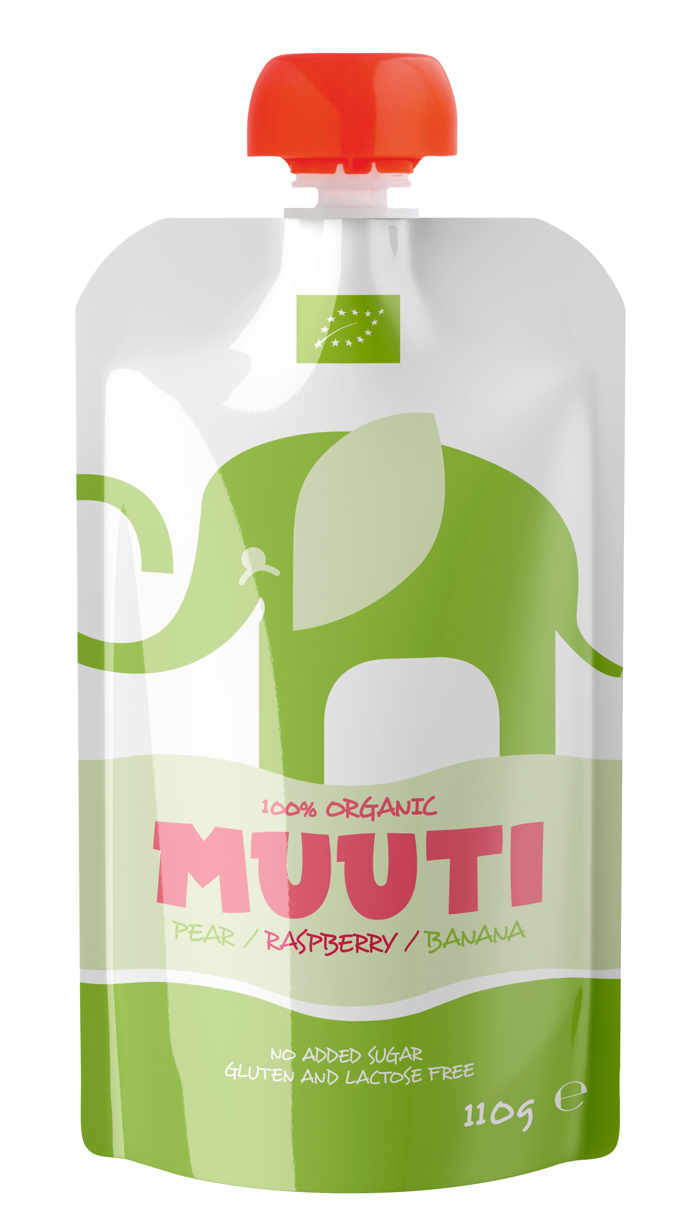 Muuti luomu päärynä vadelma banaani smoothie 110g 6kk