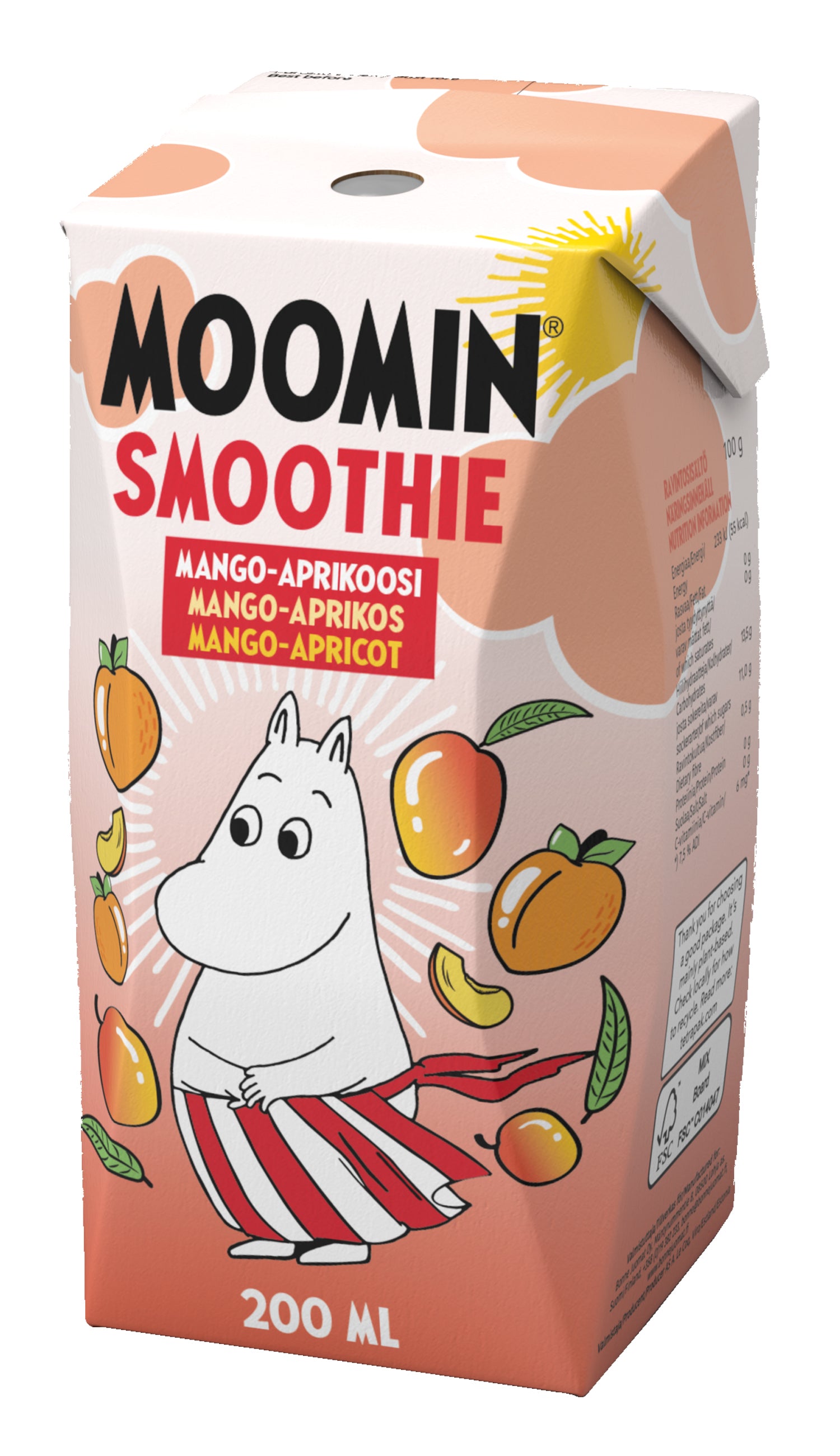 Moomin Mango aprikoosi smoothie 200ml