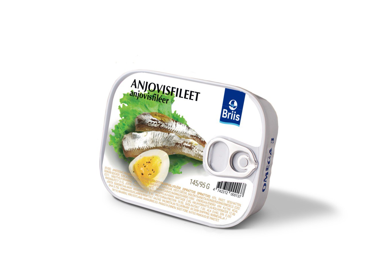 Anjovisfilet Briis 145g/95g Briis