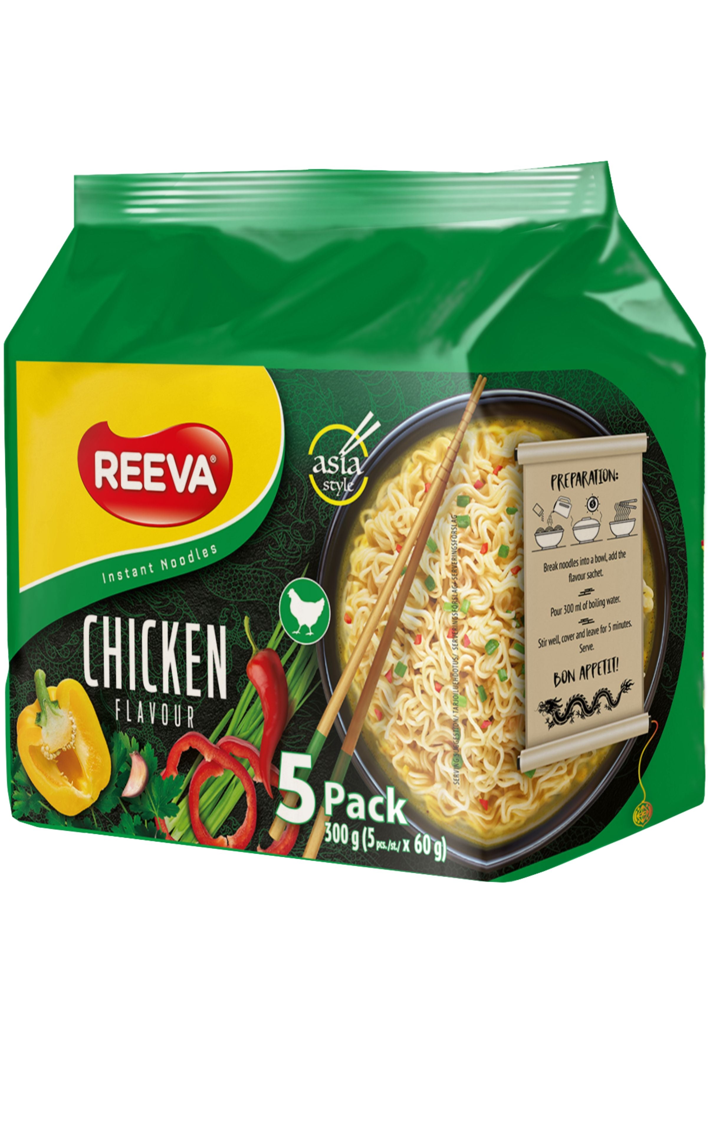 Reeva Asia Kananmakuinen pikanuudeli 5x60g