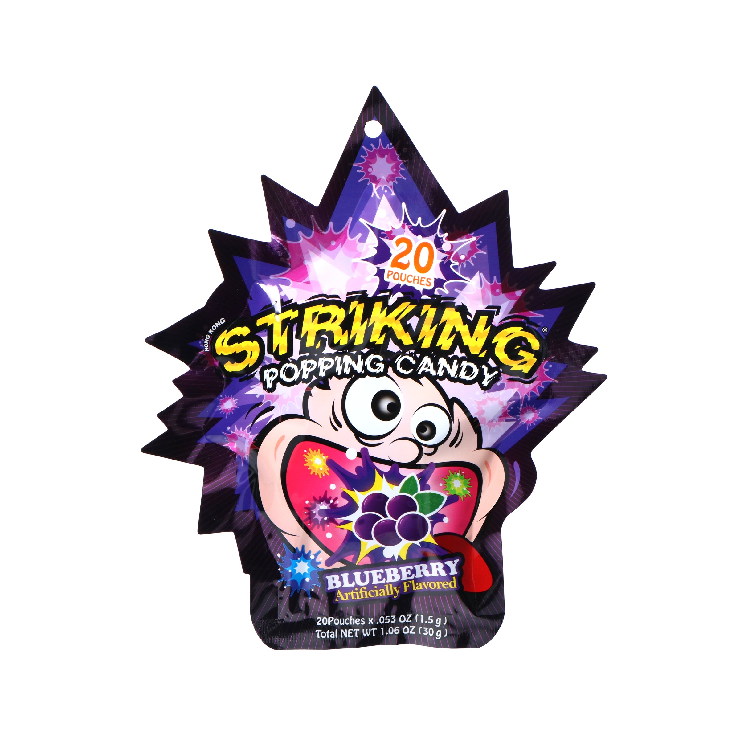 Striking Mustikanmakuinen poksahteleva makeinen 30g