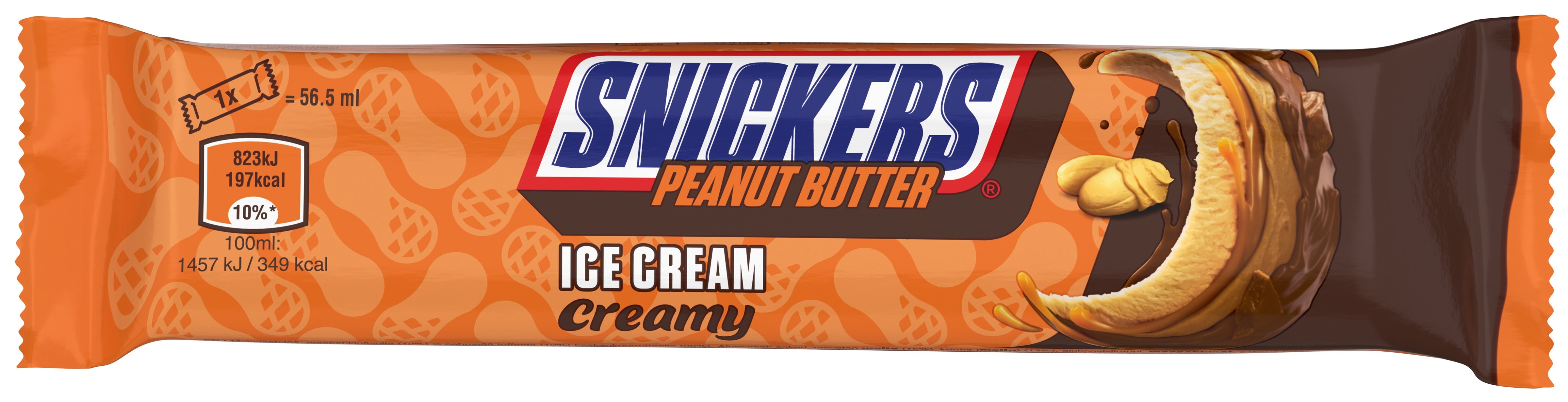 Snickers Creamy jäätelöpatukka 53g/56,5ml