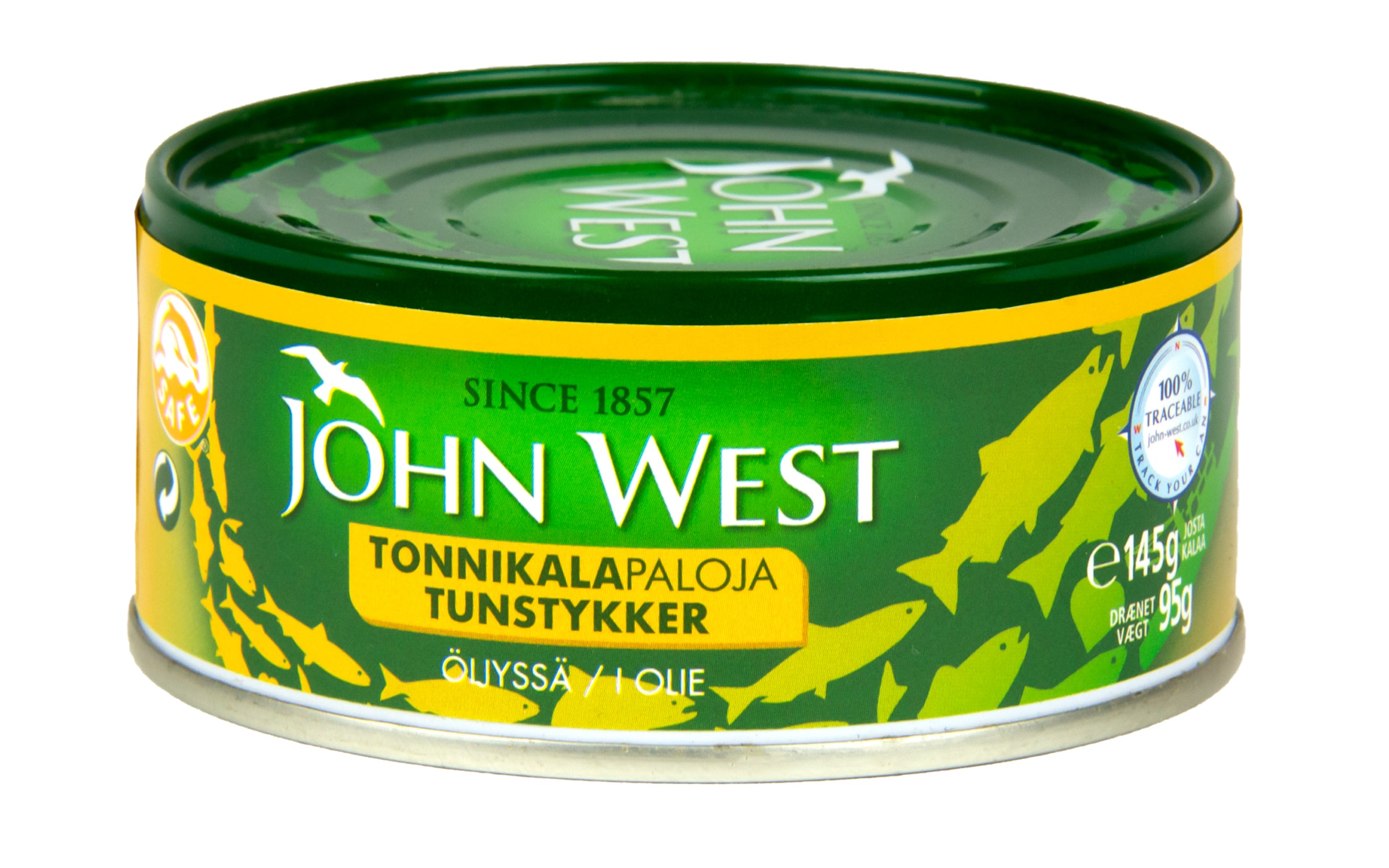 John West Tonnikalapaloja auringonkukkaöljyssä 145/95g