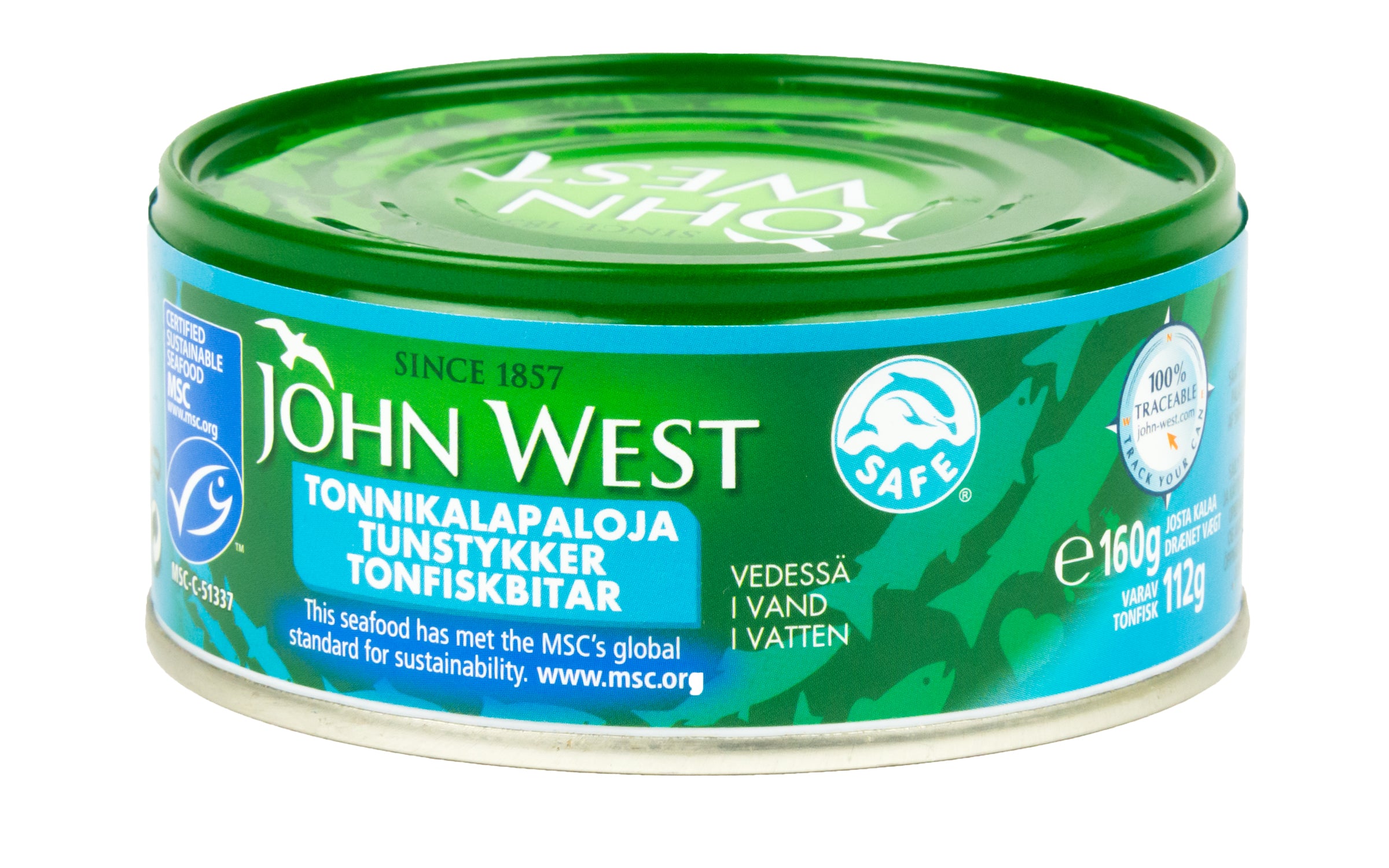 John West MSC Tonnikalapalat vedessä 160g/112g