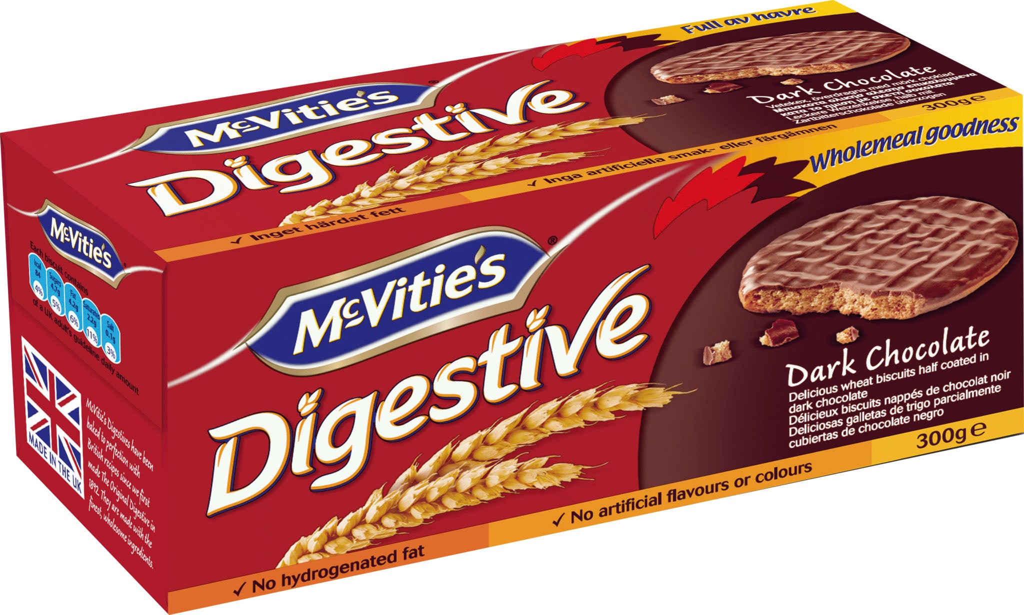McVitie's 300g Digestive Suklaakuorrutteisia vehnäjauhokeksejä