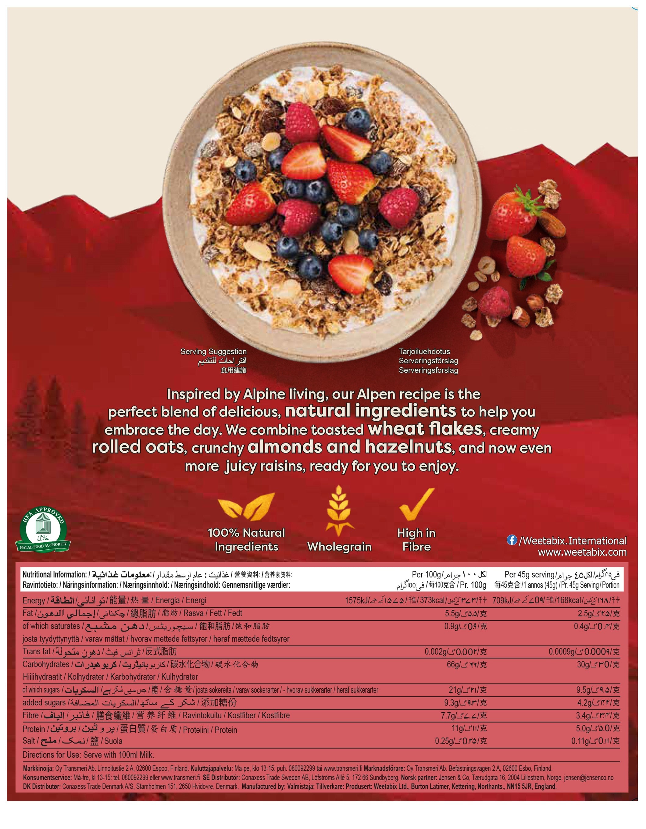Alpen Original 550 g mysli