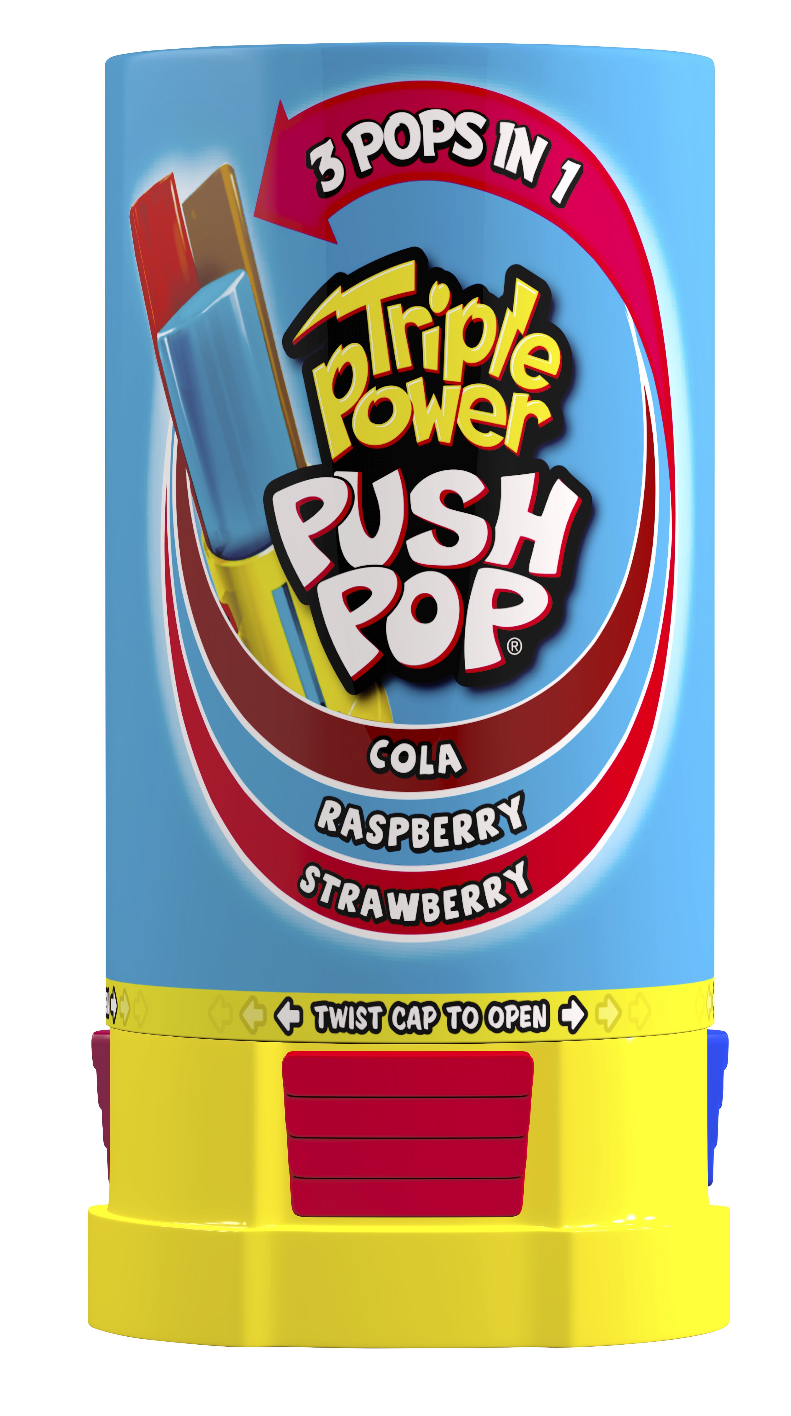 Bazooka Push Pop Triple Power Tikkukaramelli 34g