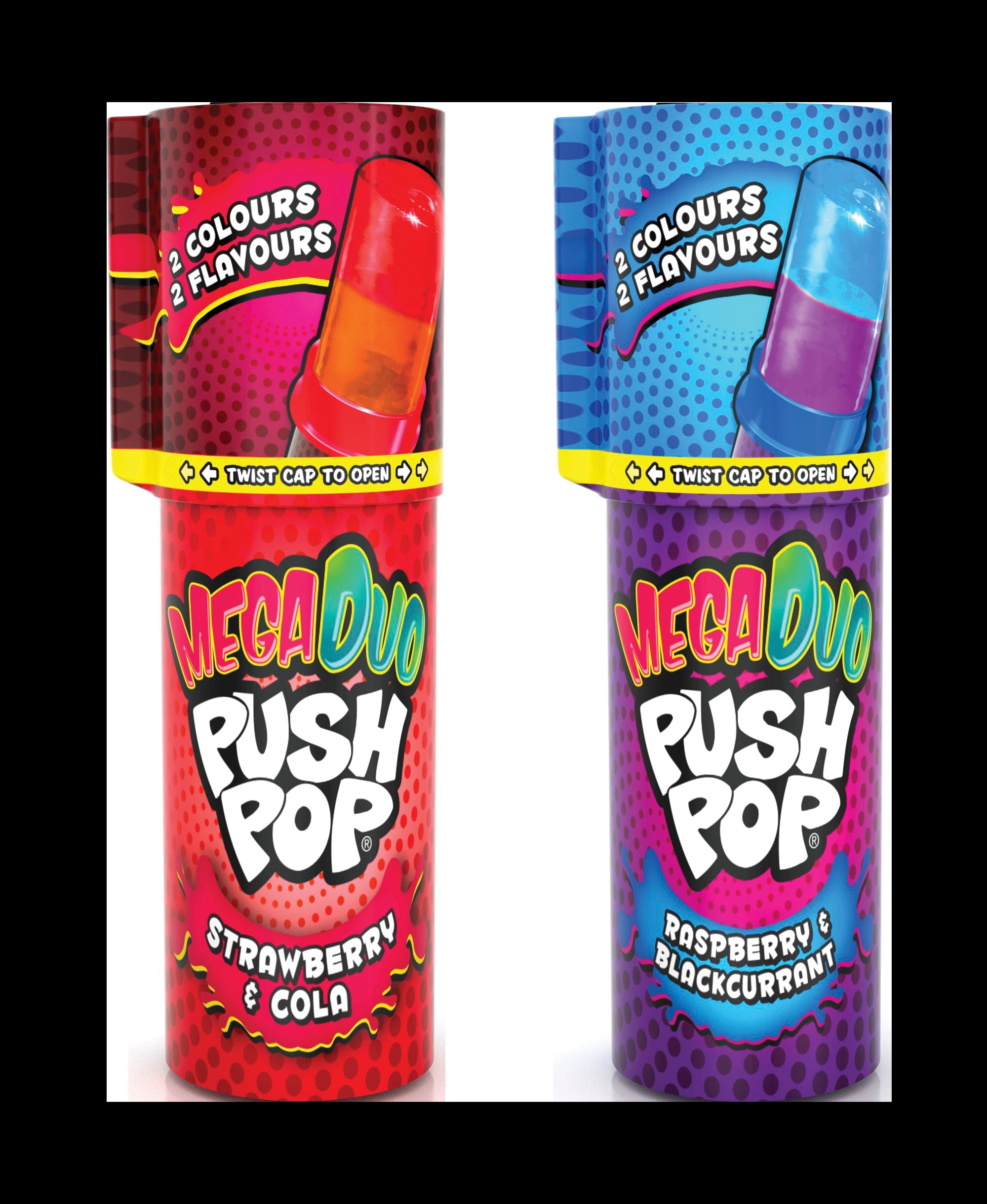Bazooka Mega Push Pop Duo Tikkukaramelli 30g