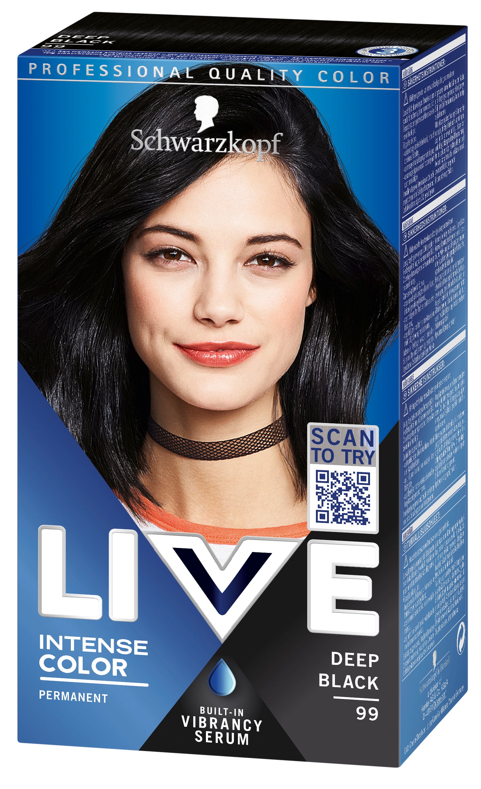 Schwarzkopf LIVE 99 Deep Black hiusväri