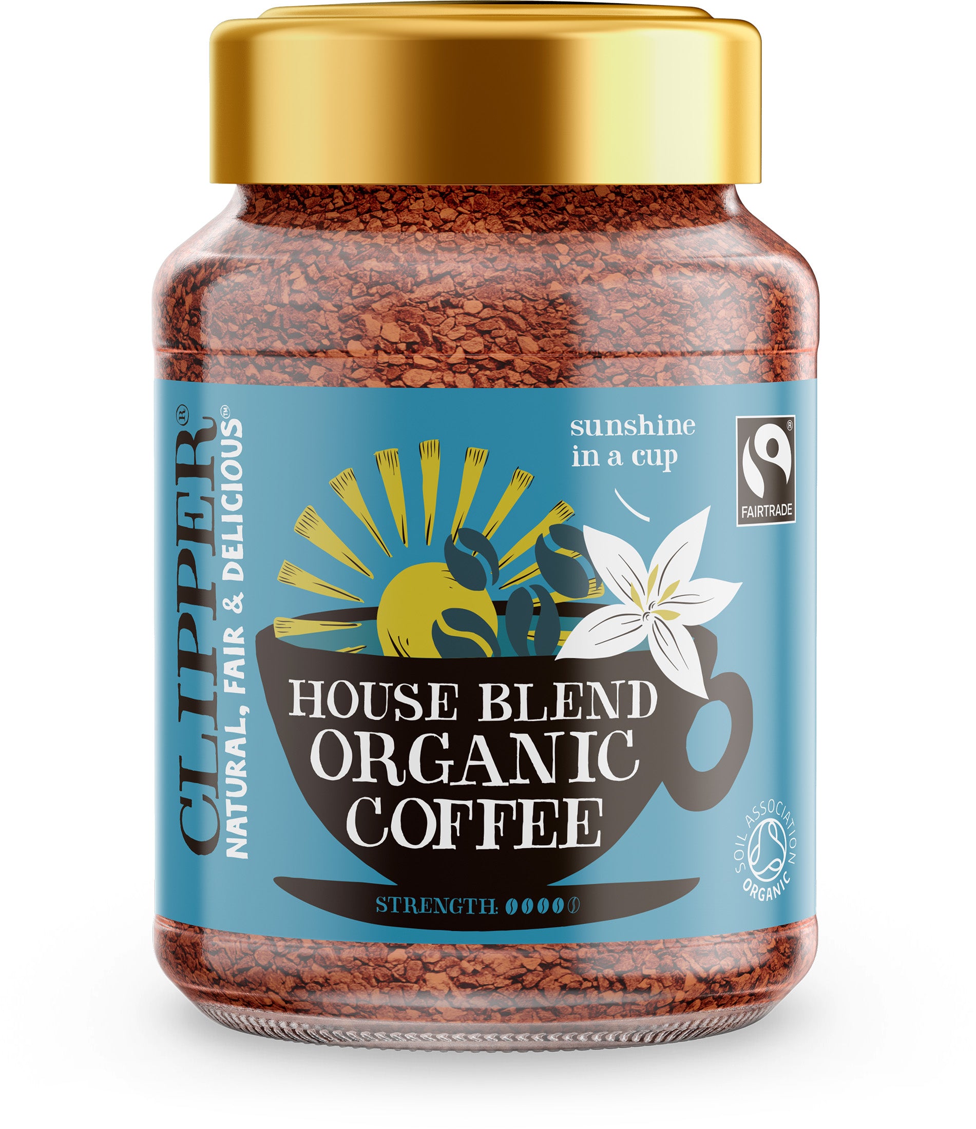 Clipper Luomu Reilun kaupan Pakastekuivattu pikakahvi, keskipaahto 100g