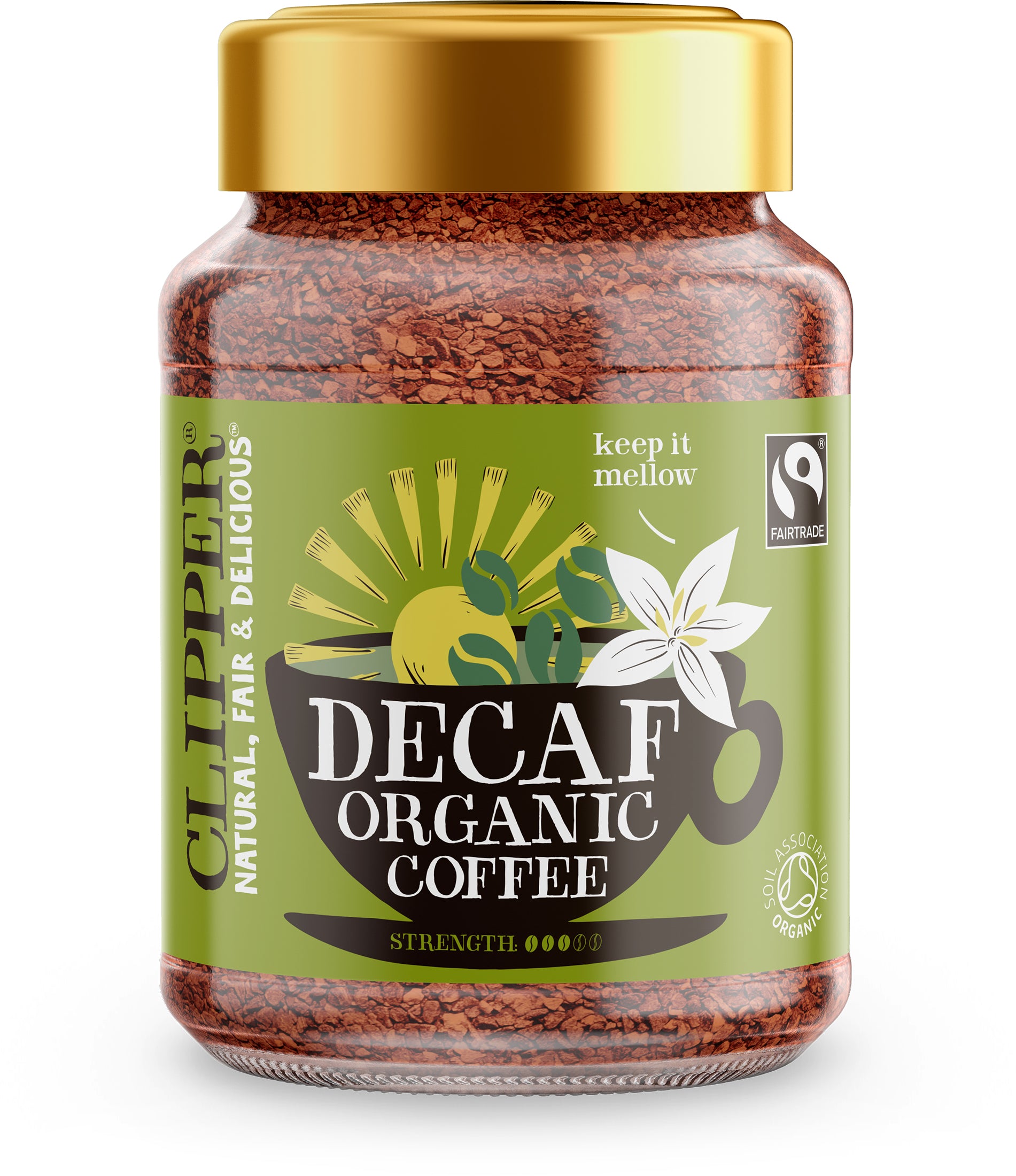 Clipper Reilun kaupan Luomu Kofeiiniton pikakahvi 100 g