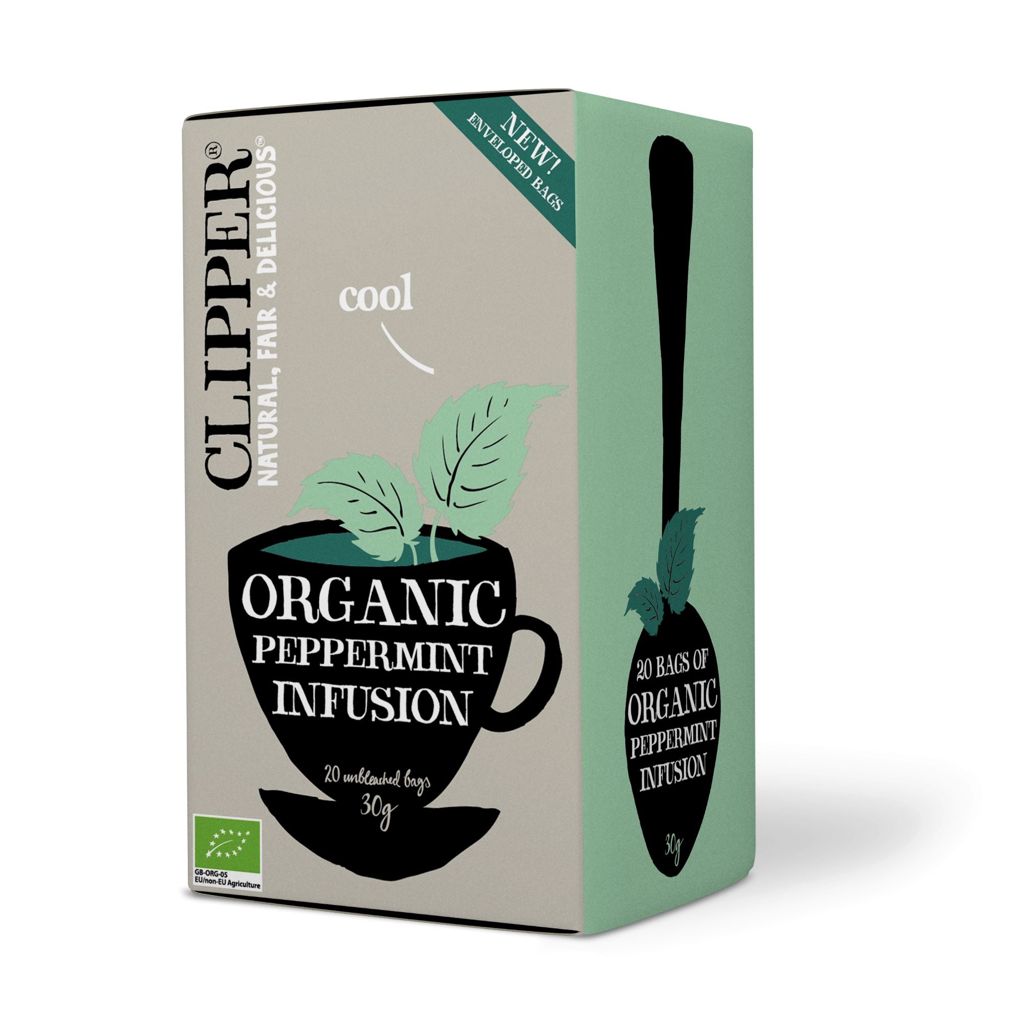 Clipper Luomu Piparminttu yrttihauduke 30g / 20 pussia