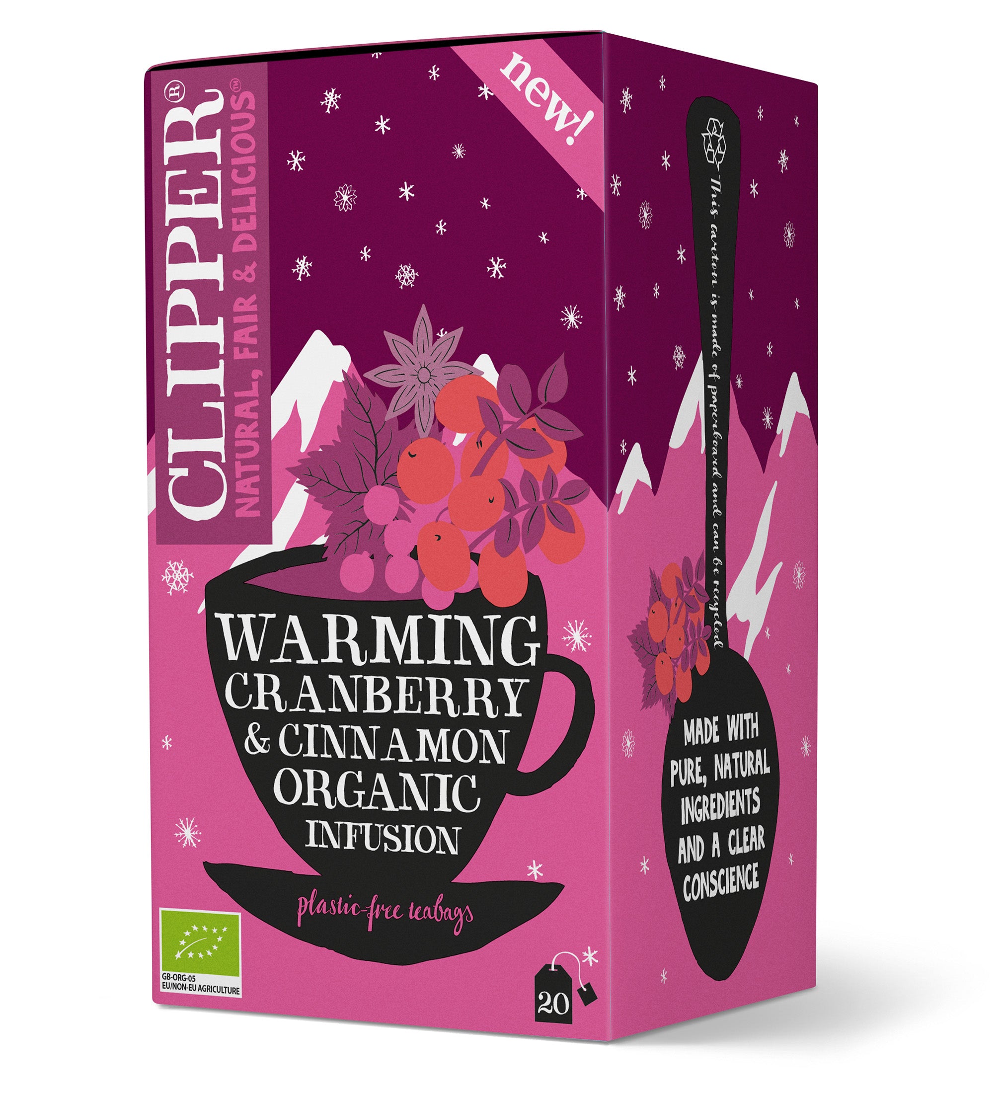 Clipper Luomu  Karpaloa ja kanelia sisältävä maustettu hauduke 20ps / 40g