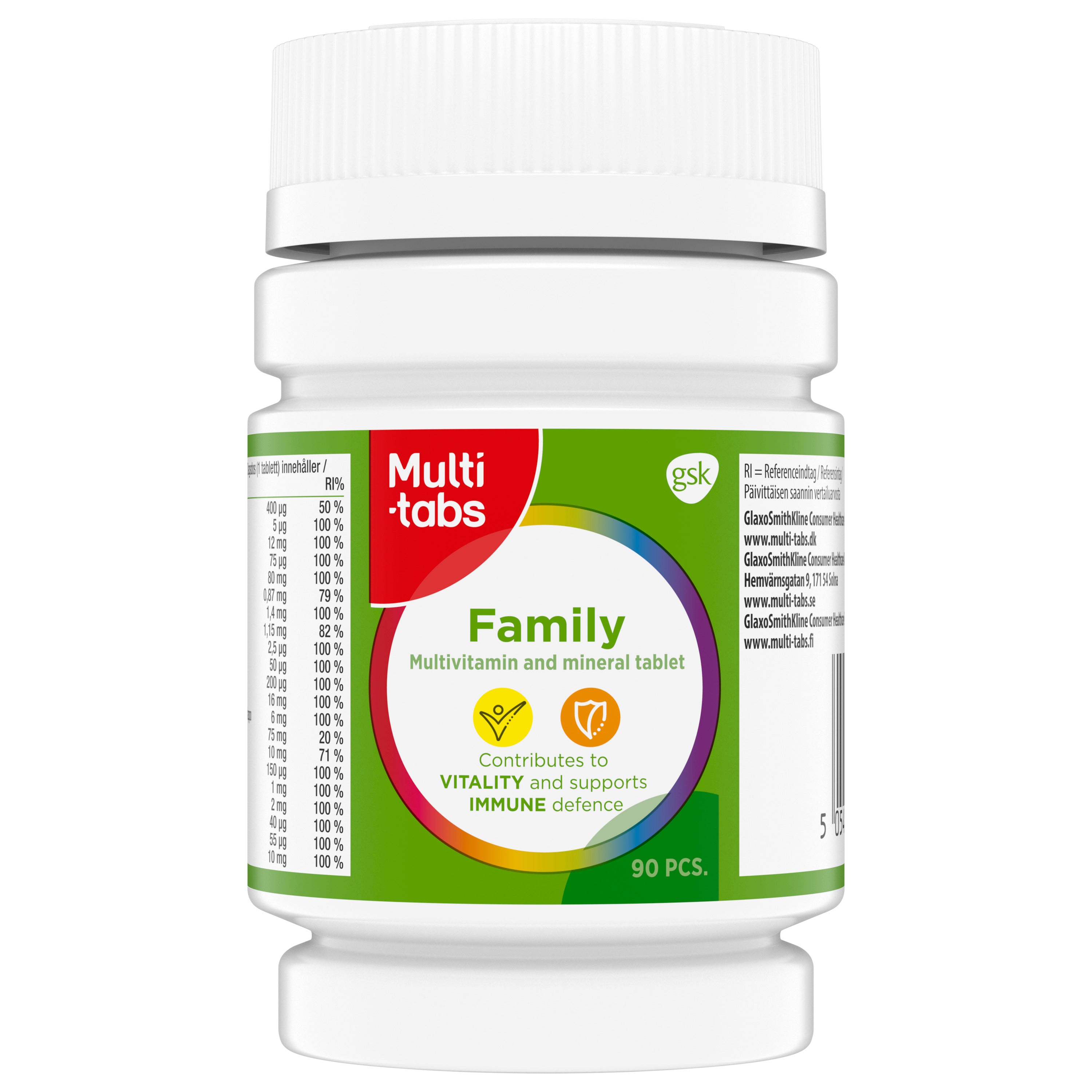 Multi-tabs Family Monivitamiini 90 tablettia