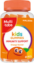Multi-tabs Kids Immunity Support Monivitamiini, Appelsiininmakuinen pehmeä, sokeriton ja pureskeltava monivitamiinivalmiste, 60 kpl