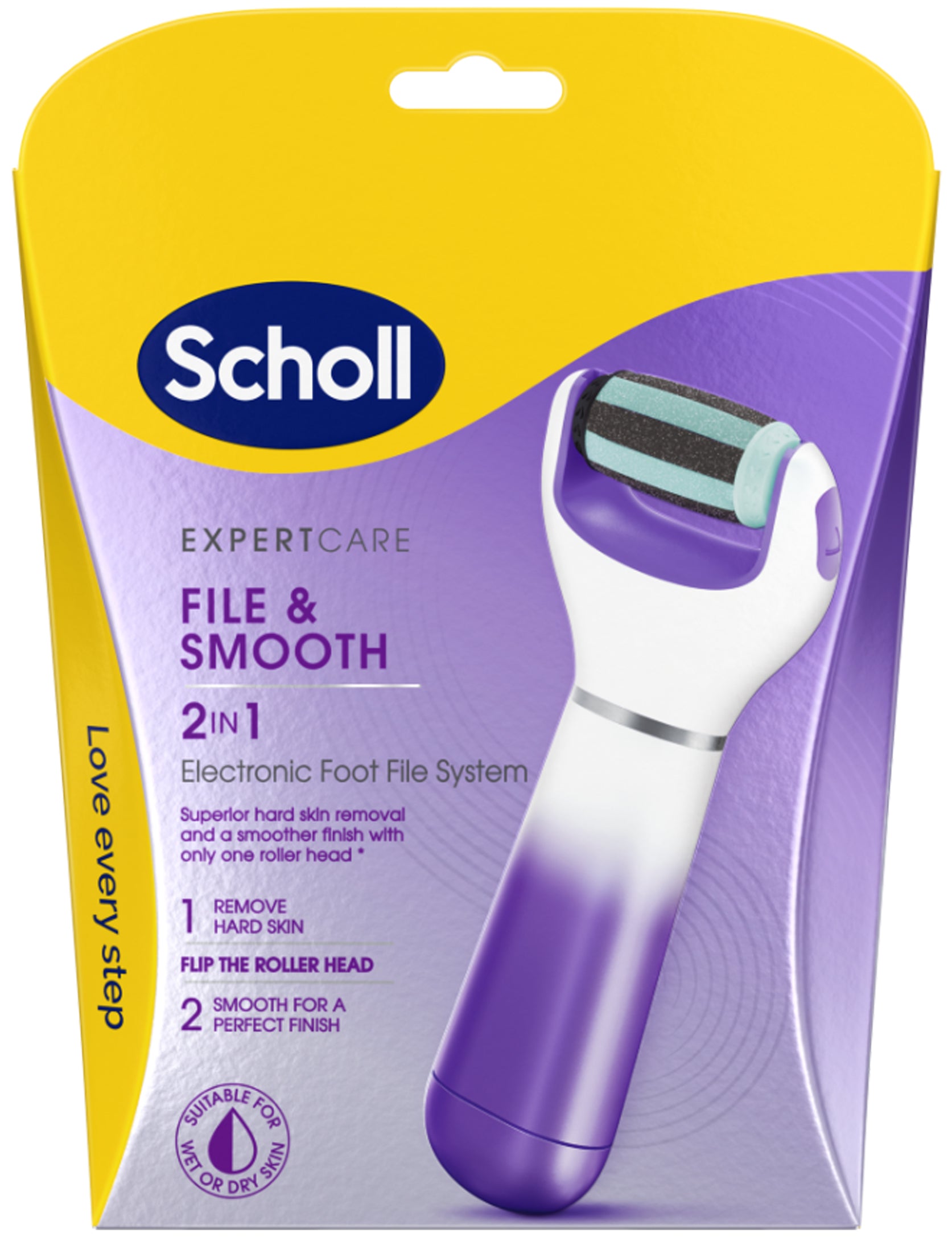 Scholl Purple jalkaraspi+kuoriva vaihtop