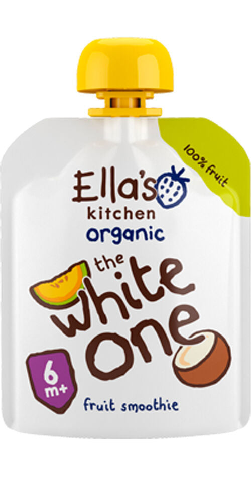 Ella's Kitchen The White One, Valkoinen hedelmäsmoothie alkaen 6kk LUOMU 90g