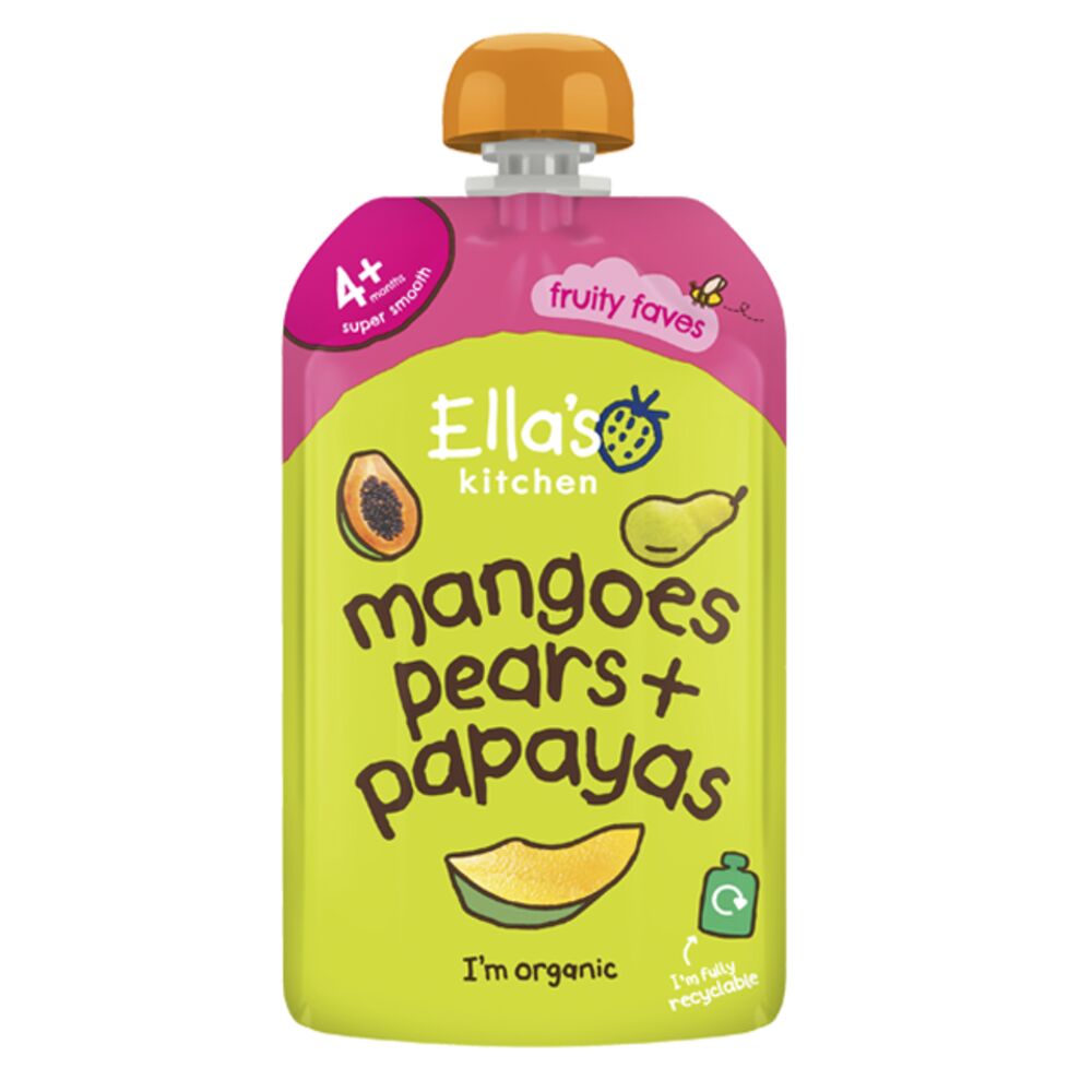 Ella's Kitchen Mango-päärynä-papaijasose alkaen 4kk LUOMU 120g