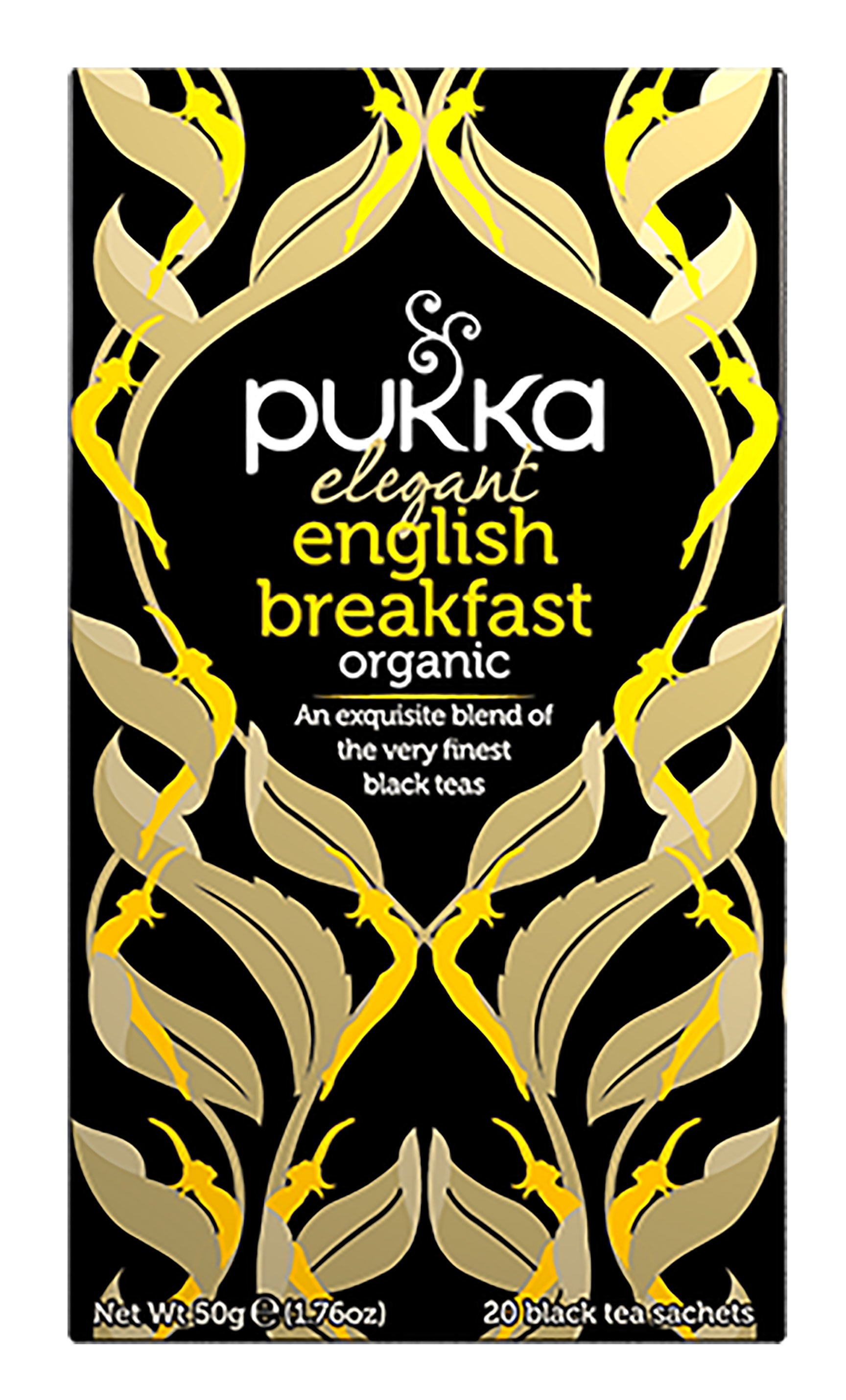 Pukka Musta tee Petit-déjeuner anglais élégant Luomu 20p