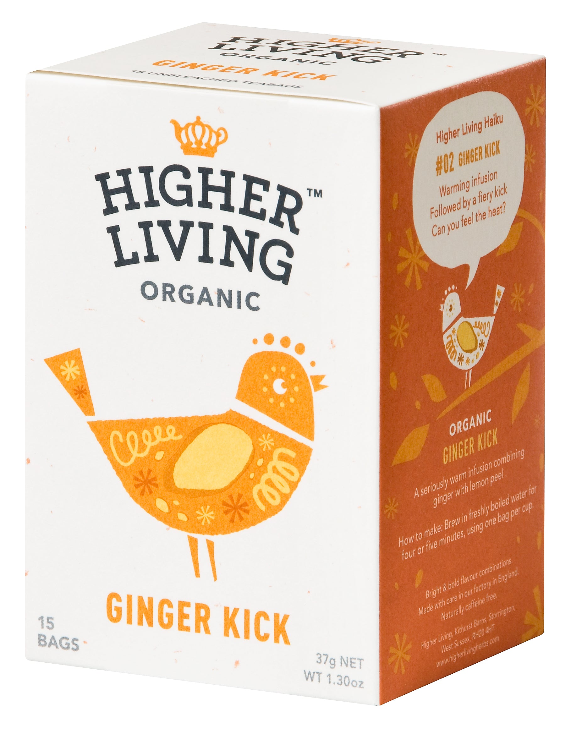 Higher Living 15pss/37g Inkivääri luomutee