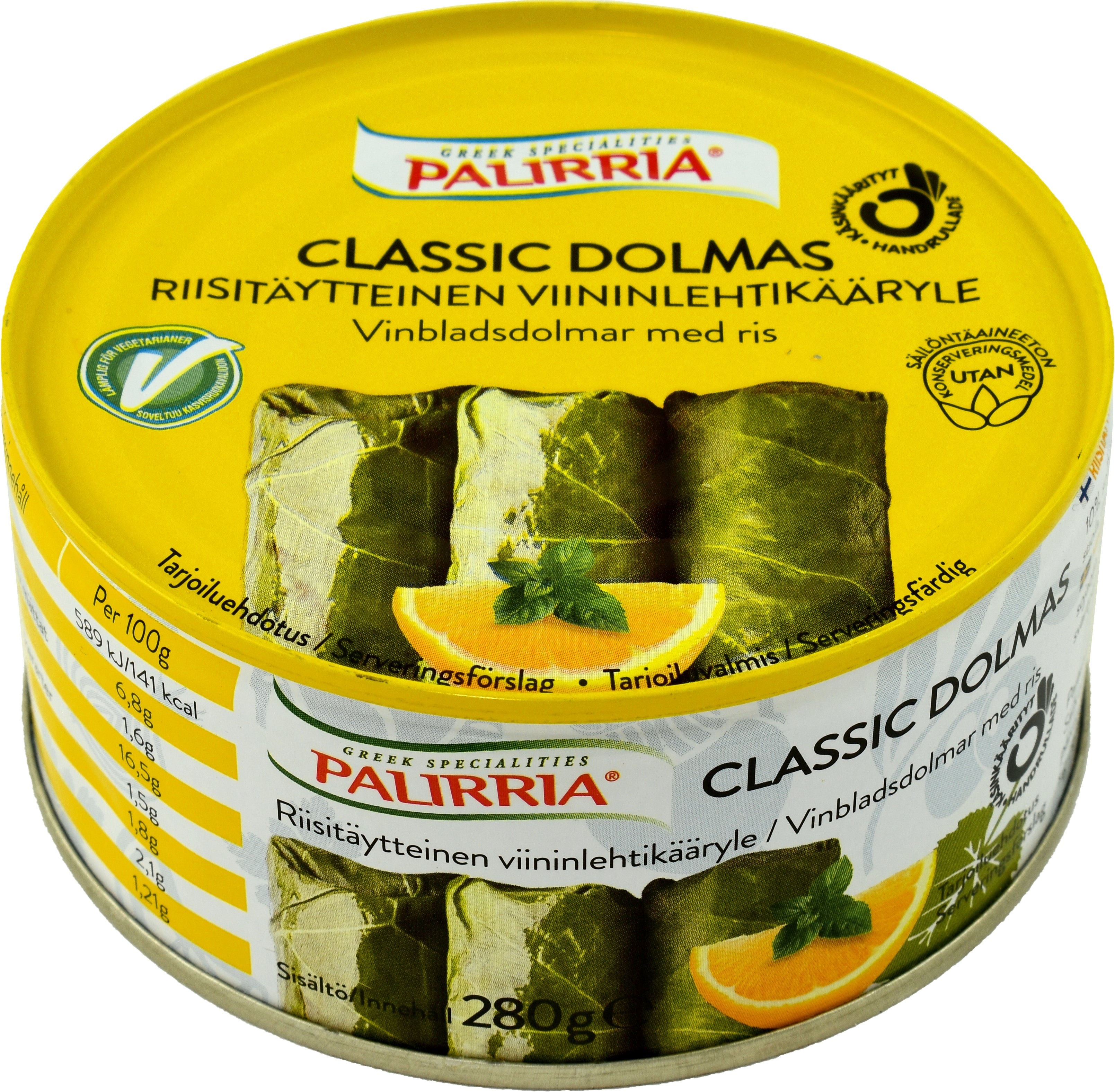 Paliria riisitäytteinen viininlehtikääryle 280g