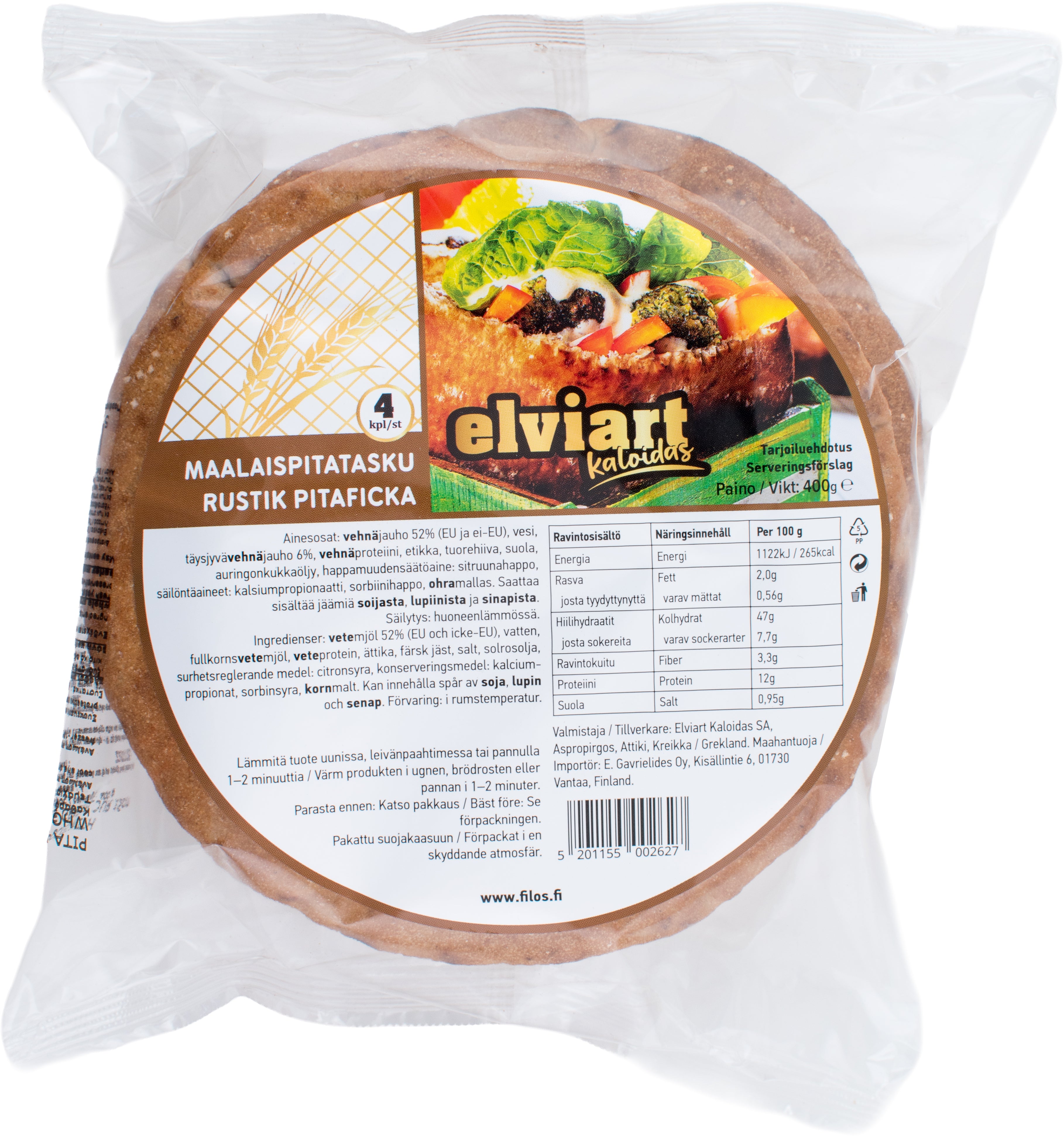Elviart maalaispitatasku 4x100g