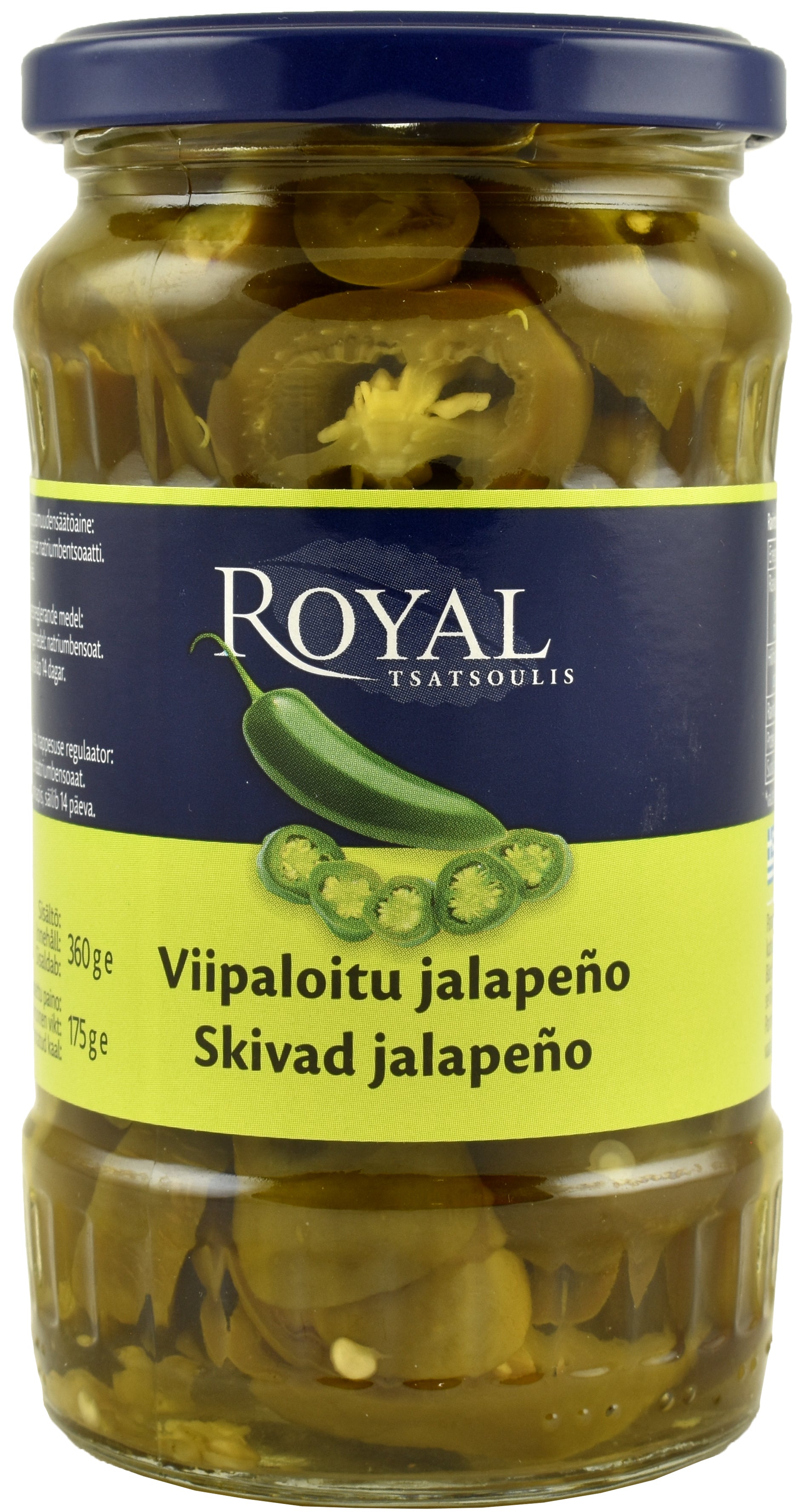 Royal 360/175g viipaloitu vihreä jalapeno