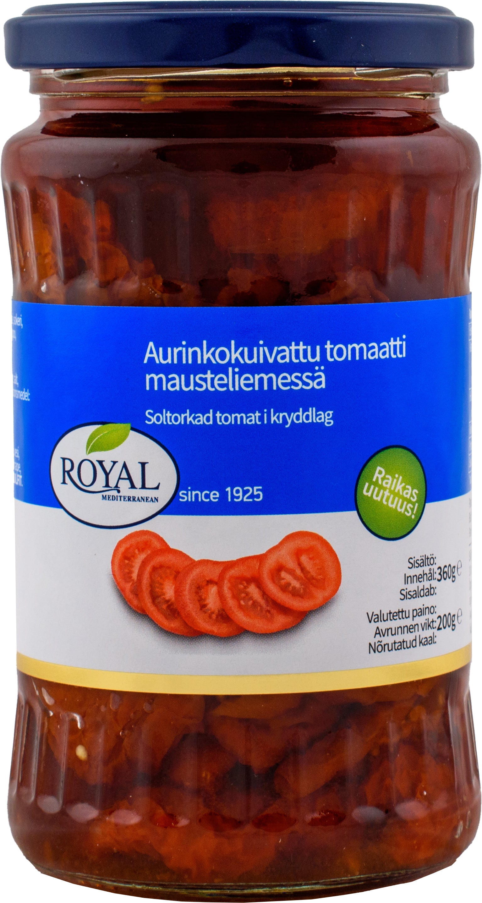 Royal aurinkokuivattu tomaatti mausteliemessä 360/200g