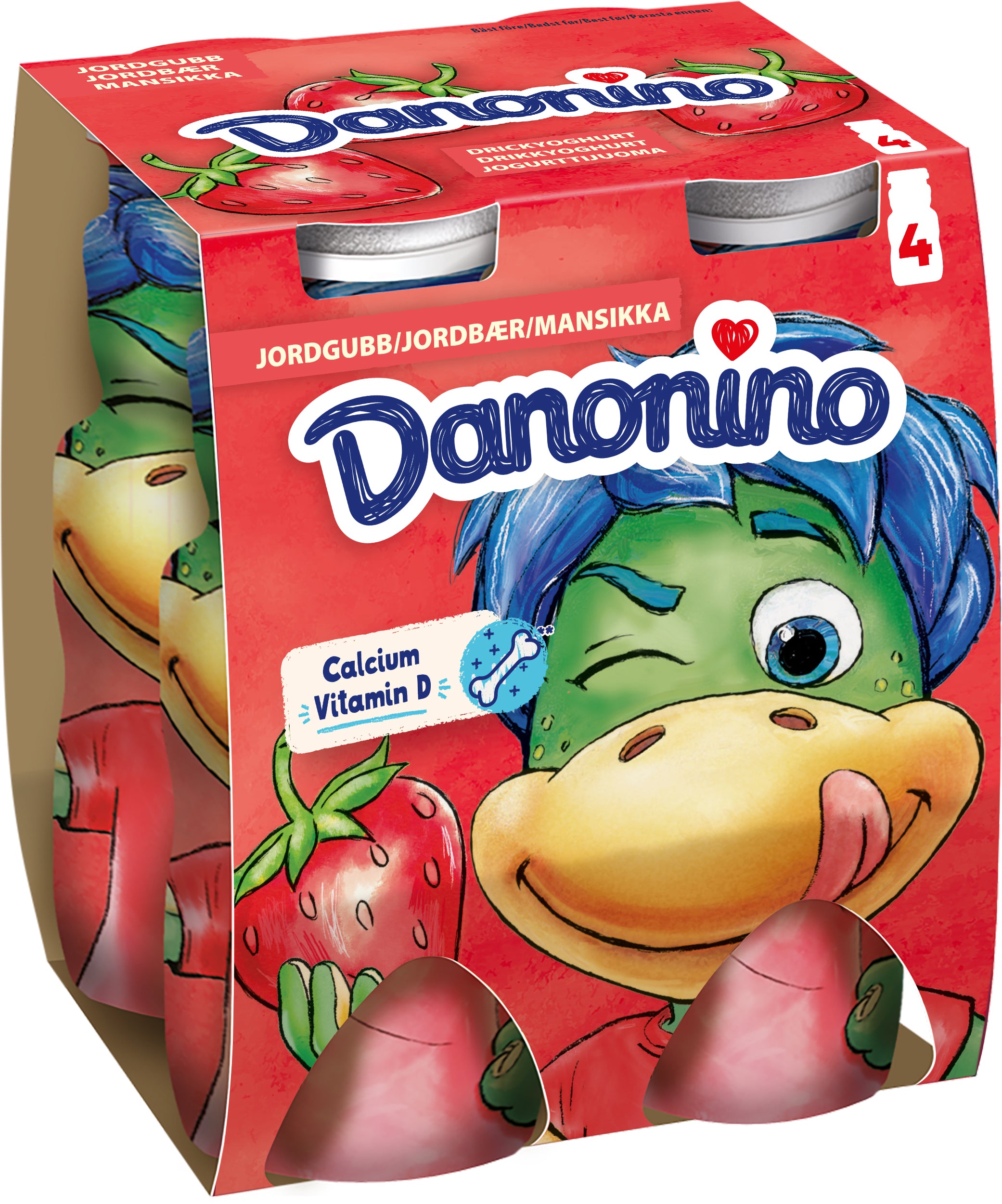 Danone Danonino mansikka jogurttijuoma 4x100g