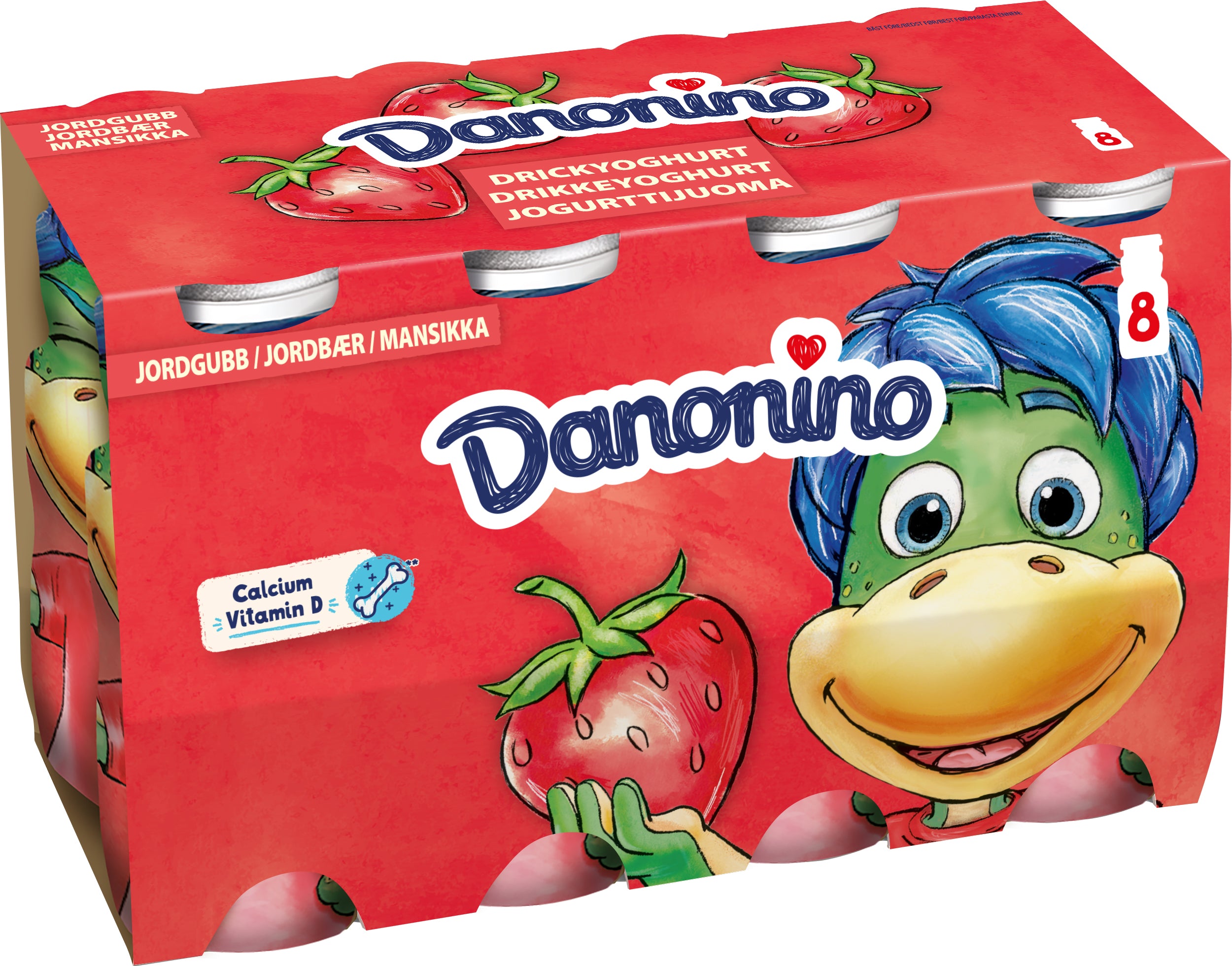 Danone Danonino mansikka jogurttijuoma 8x100g