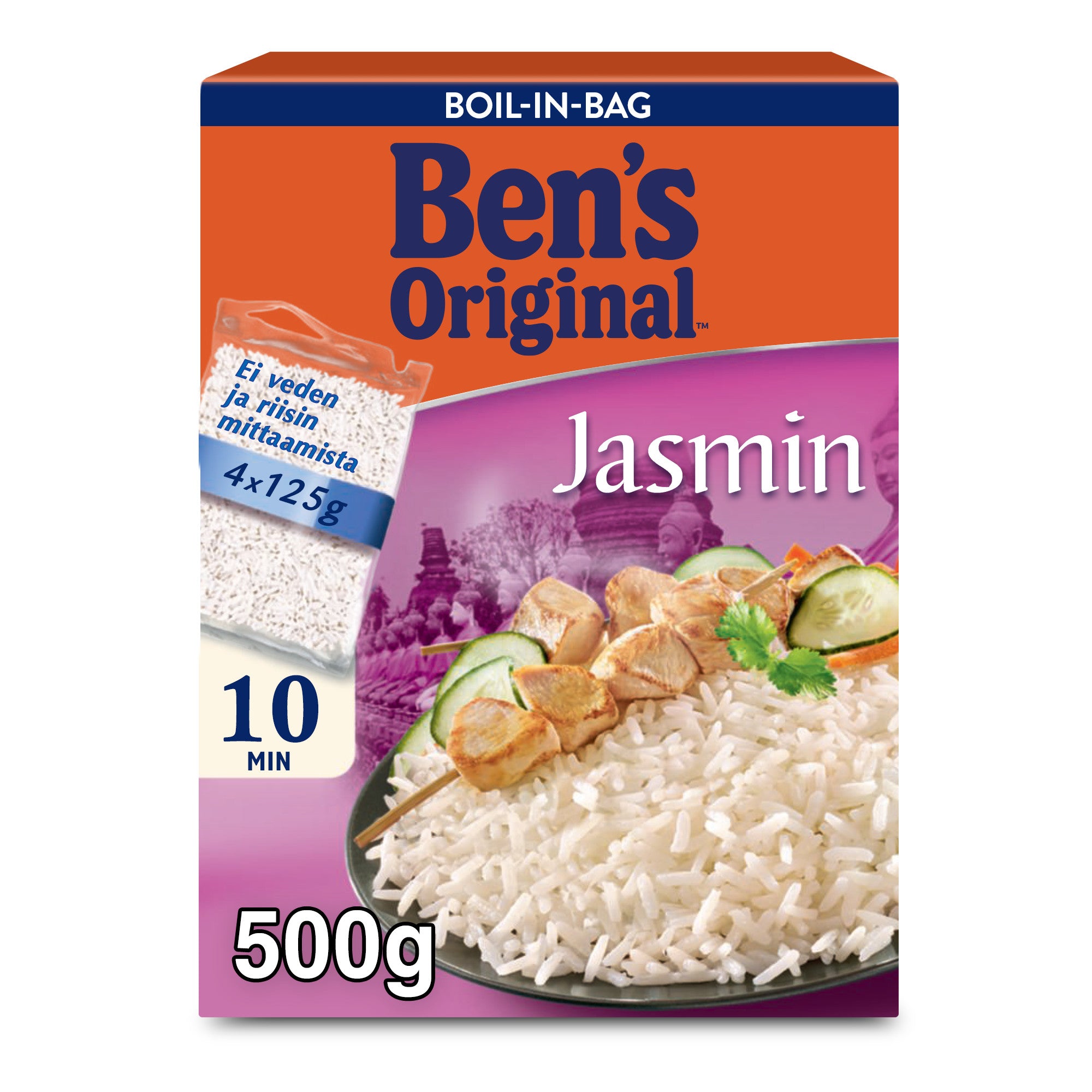 Ben's Original Jasmiiniriisi keitinpusseissa 4x125g