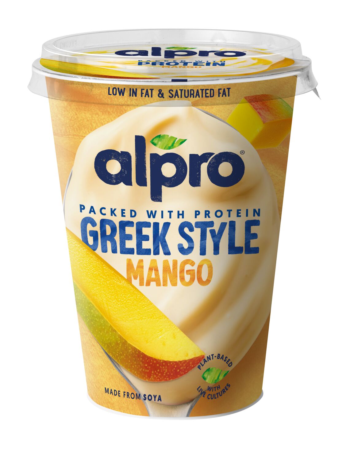 Alpro Hapatettu soijavalmiste à la grecque, mangue 400g