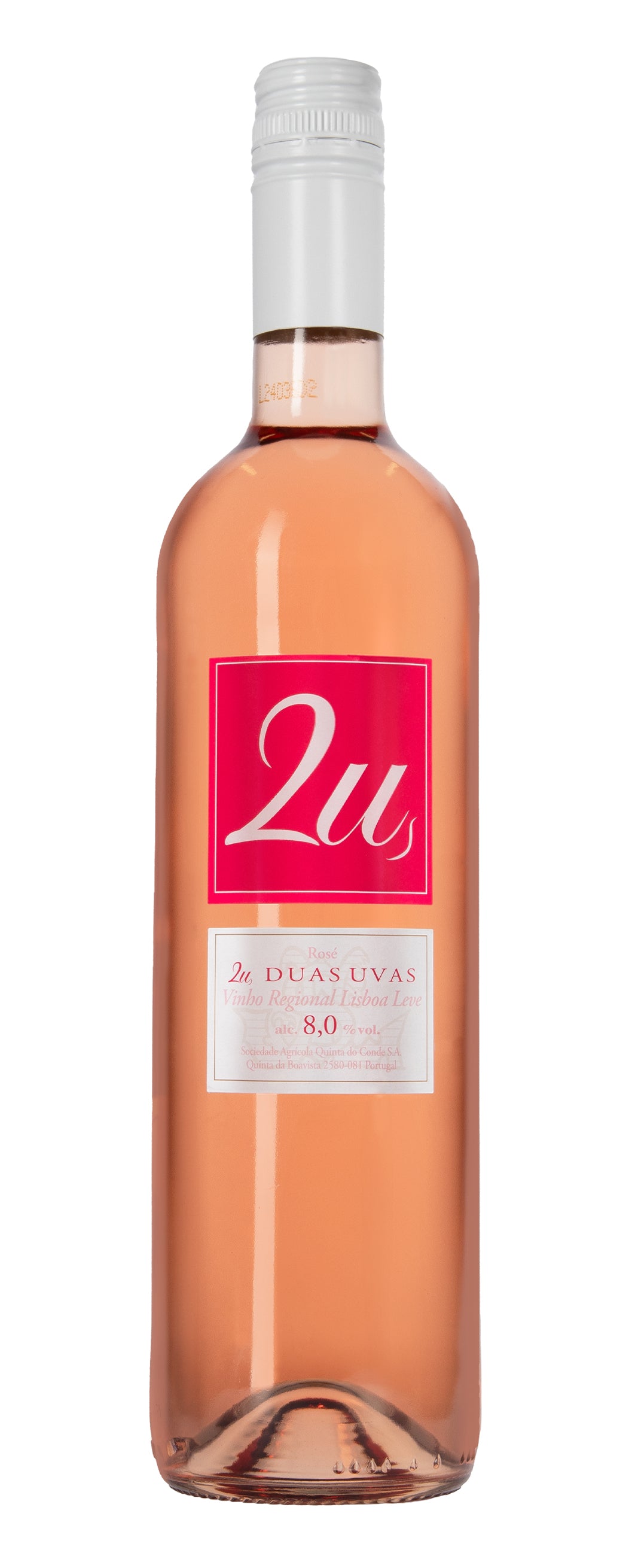 2U Duas Uvas Vinho Regional Lisboa Leve roseviini 8,0 til-% 75cl plo