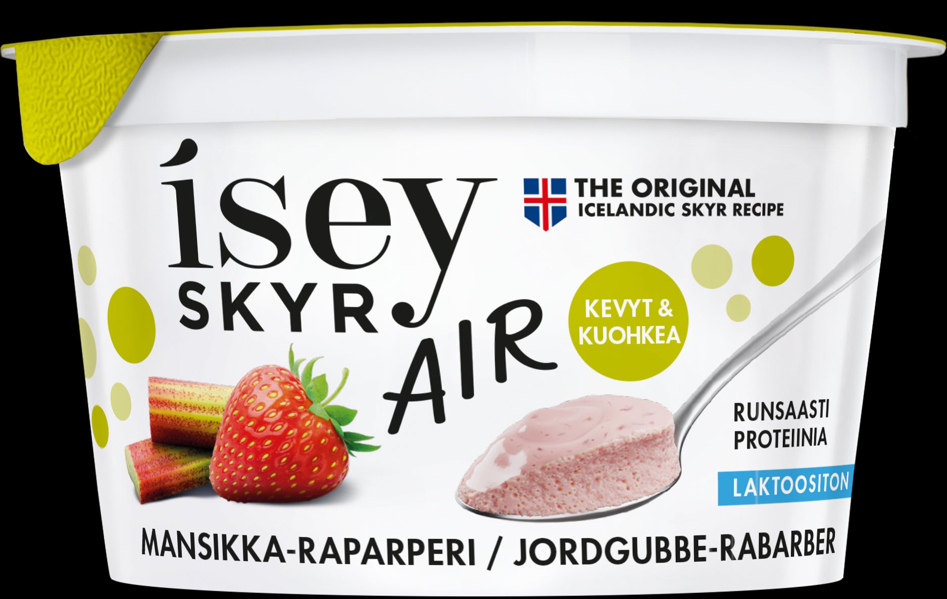 Isey Skyr Mansikka-raparperi laktoositon maitovalmiste 125g