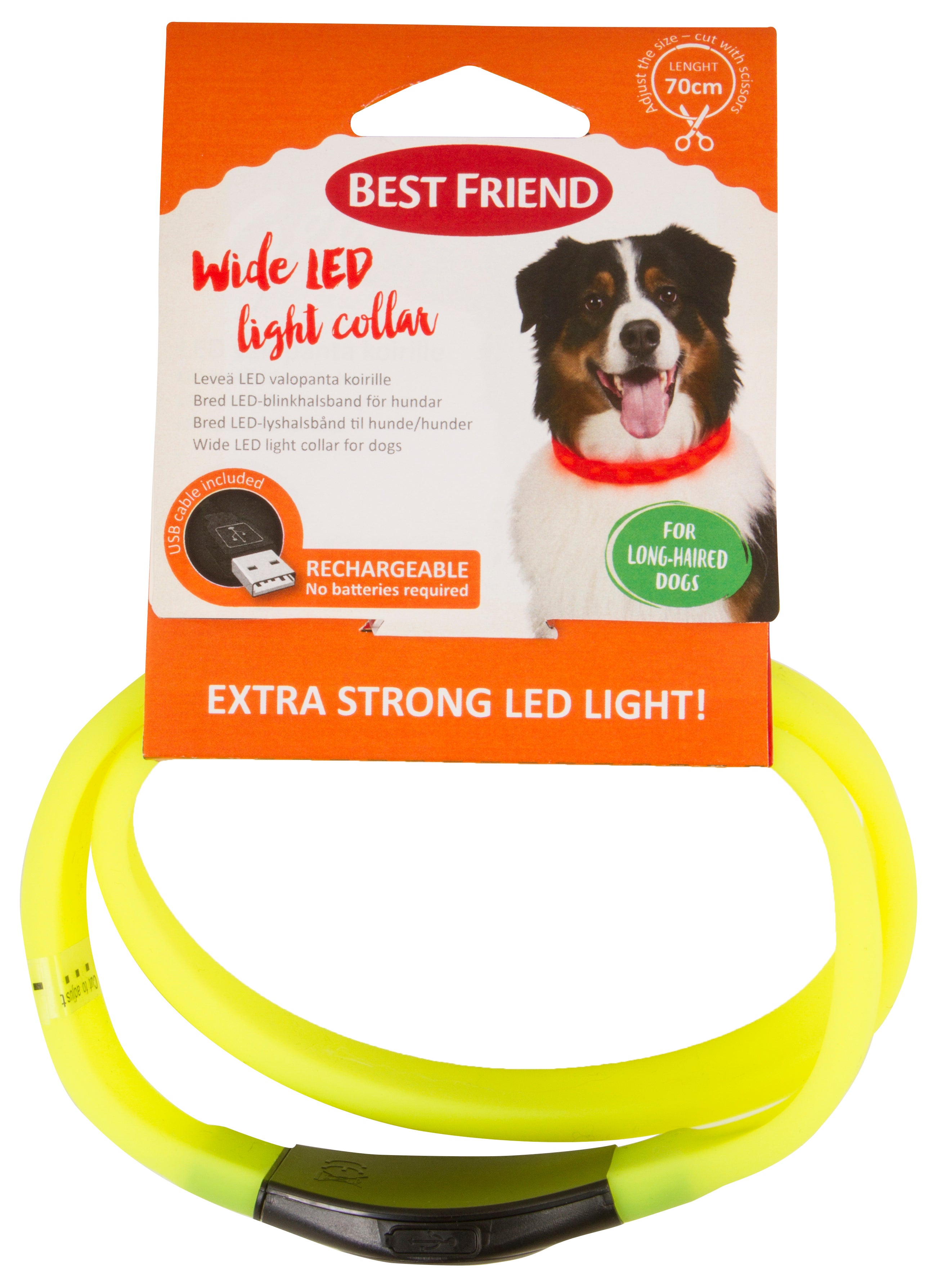 Best Friend Koiran leveä LED valopanta 70 cm säädettävä, lajitelma